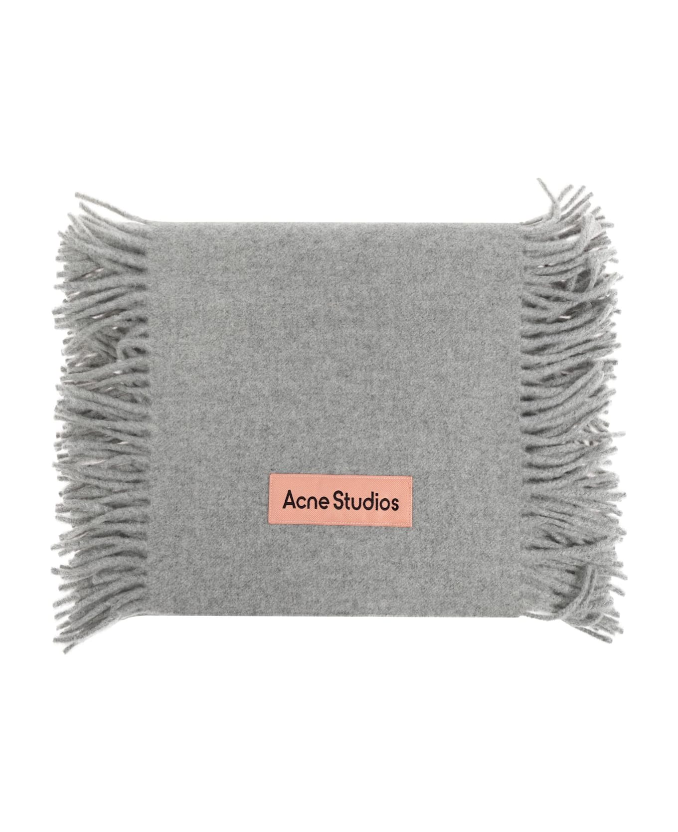 Acne Studios Wool Scarf - Light Grey Melange
