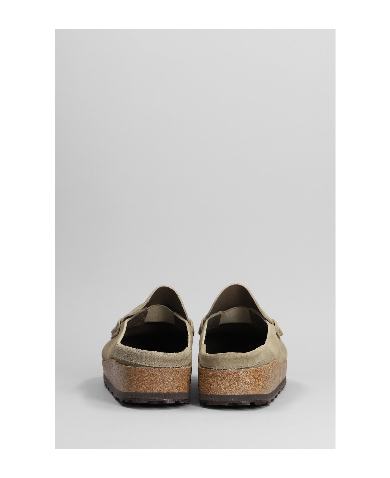 Birkenstock Naples Slipper-mule In Taupe Suede - Beige