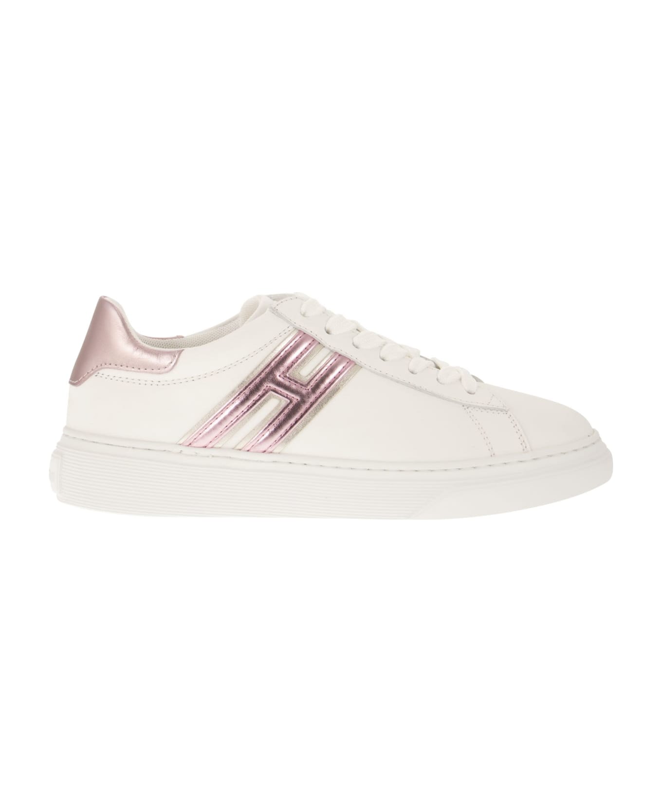 Hogan Sneakers "h365" In Leather - White/pink スニーカー