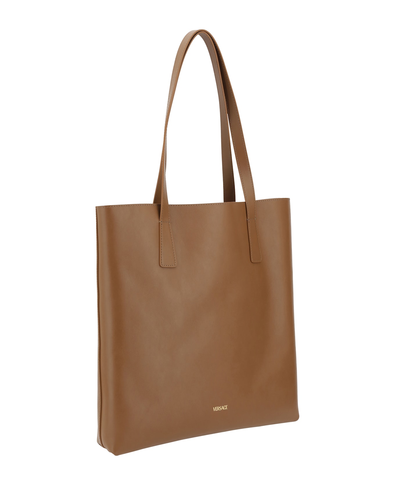 Versace Medusa Tote Bag - Brown - Versace Gold