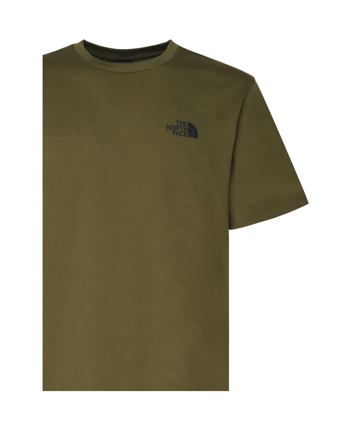 The North Face T-shirt In Blended Cotton - Olive