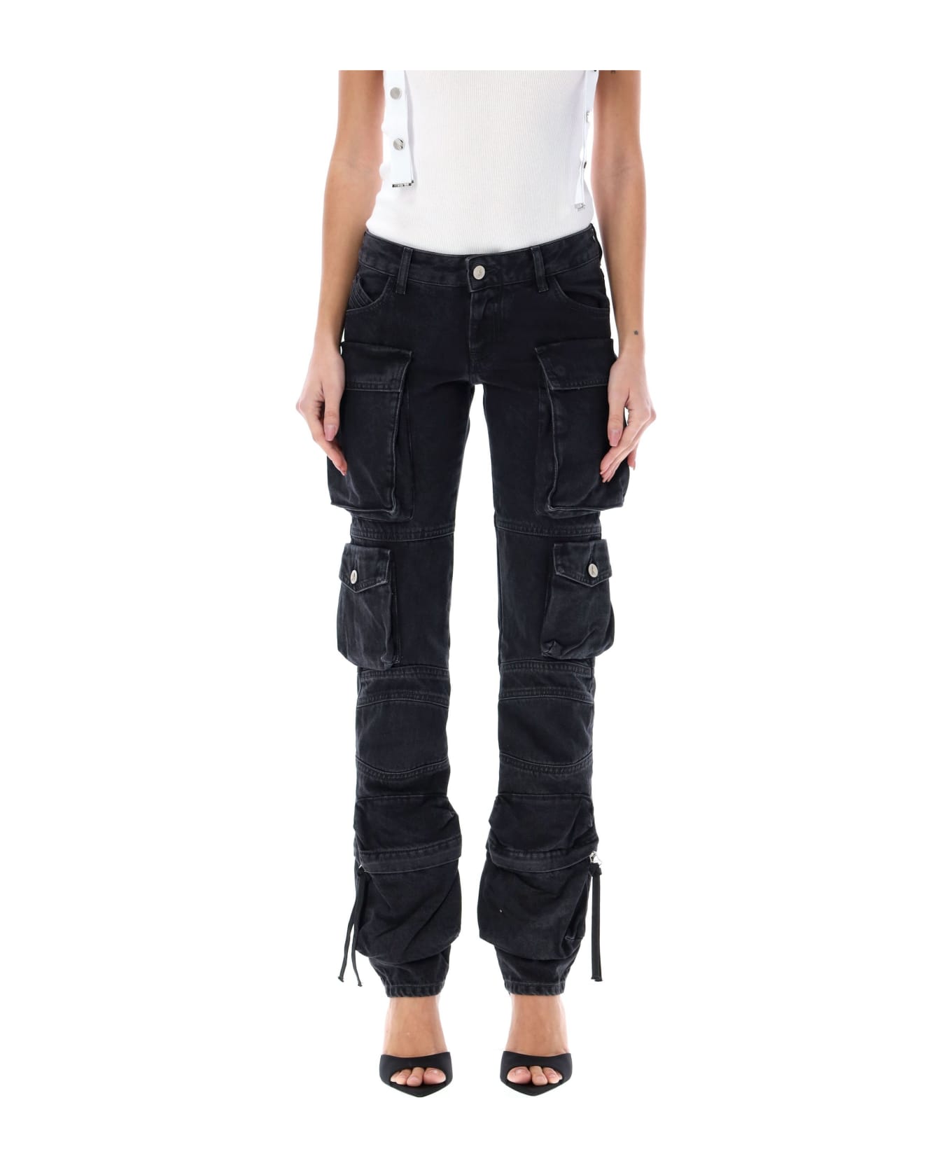 The Attico ''essie'' Cargo Jeans - BLACK デニム