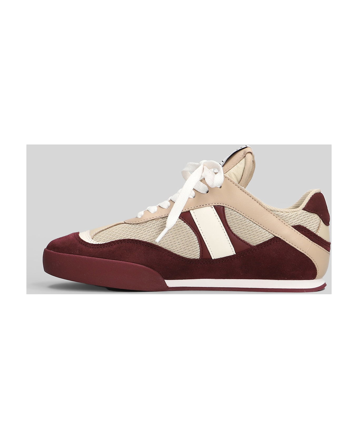 Chloé Kick Sneakers In Beige Suede And Leather - beige