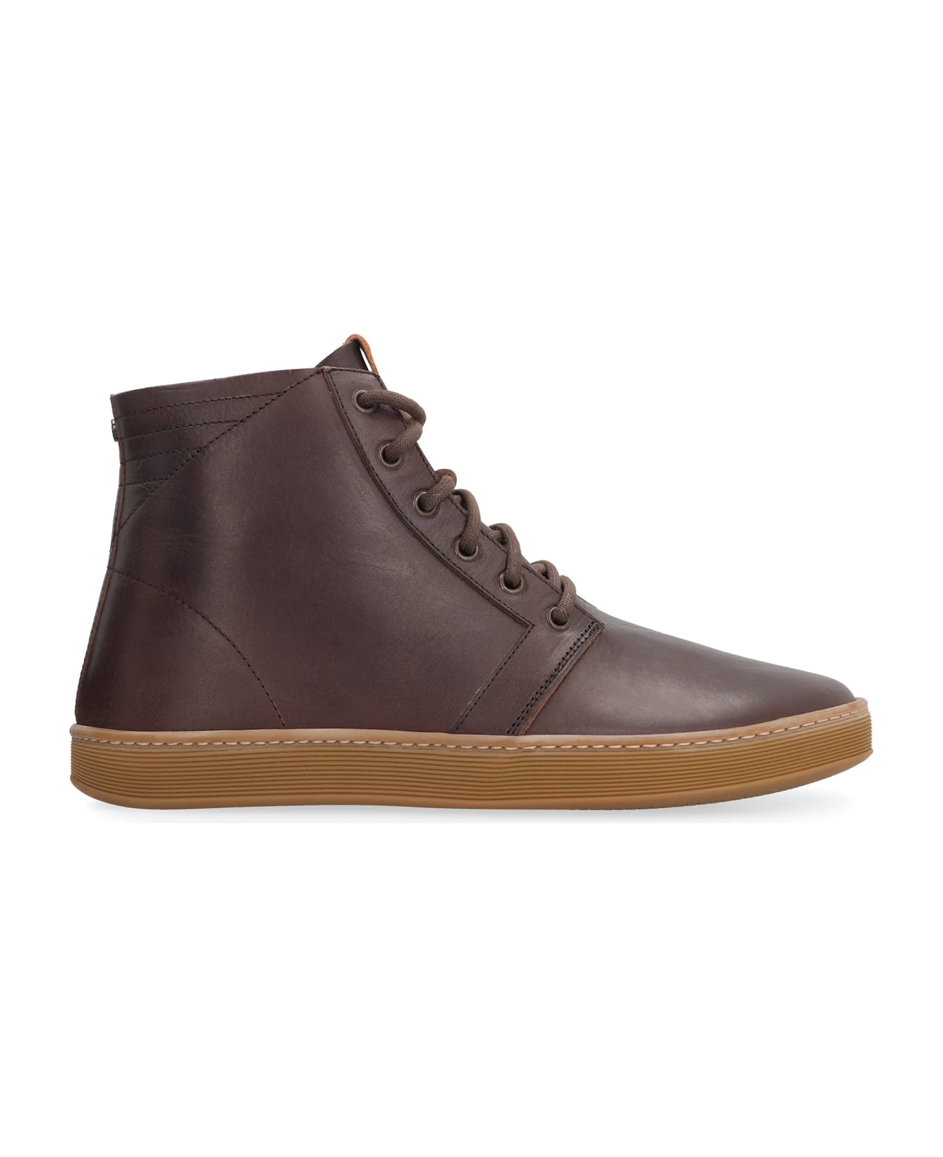 Volta Leather High-top Sneakers - brown