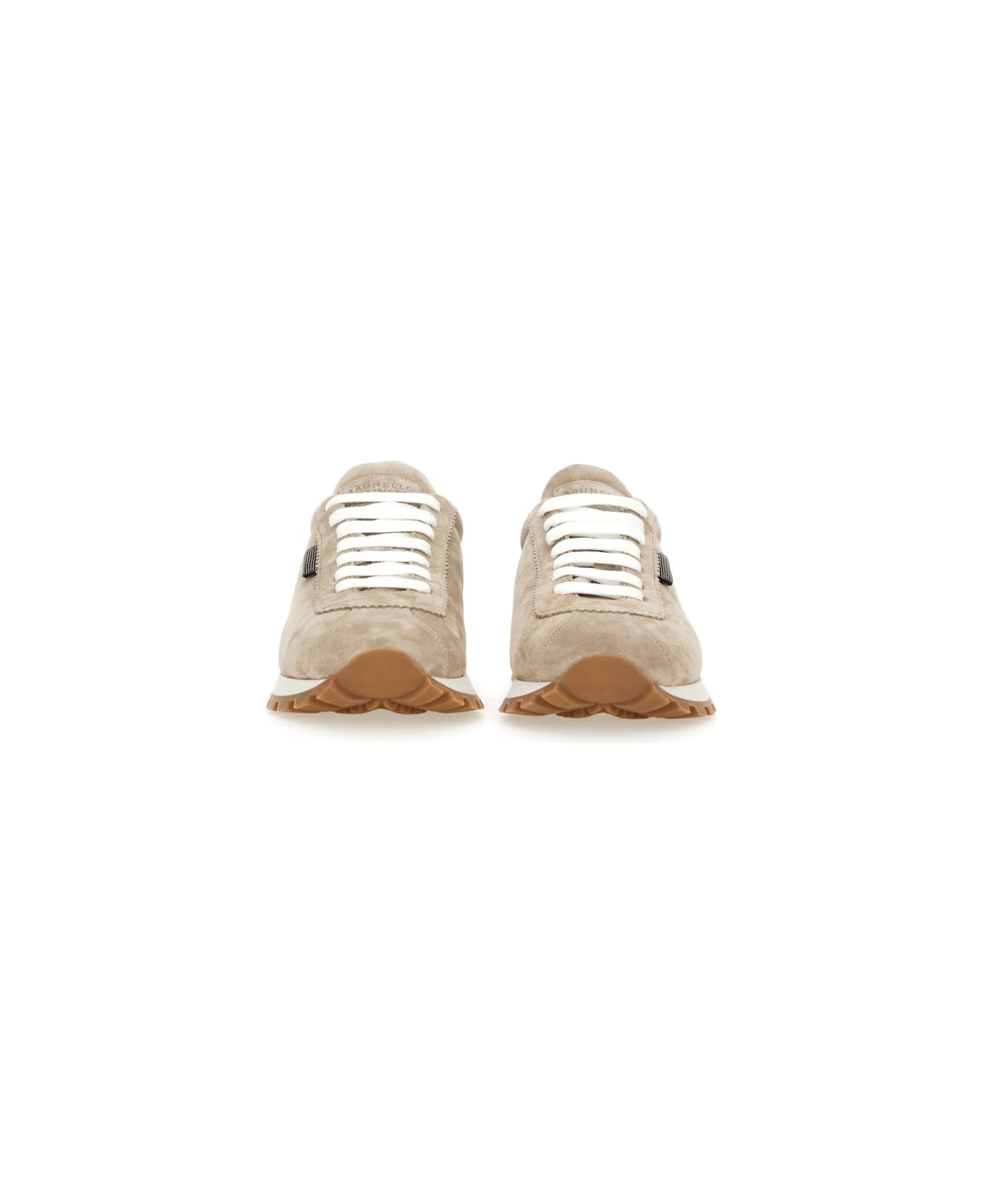 Brunello Cucinelli Suede Running Sneaker - DOVE