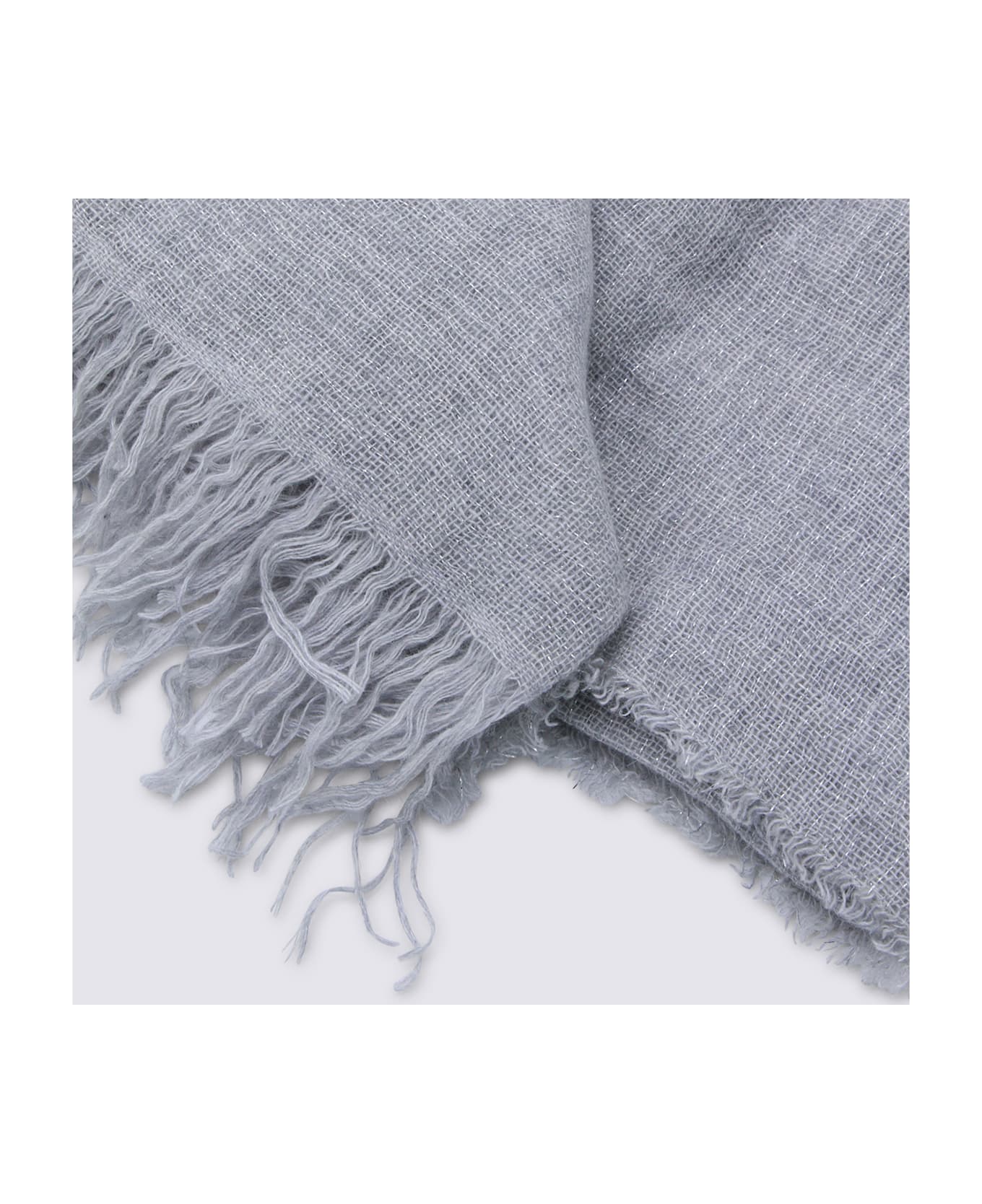 Fabiana Filippi Grey Wool Scarf - Grey