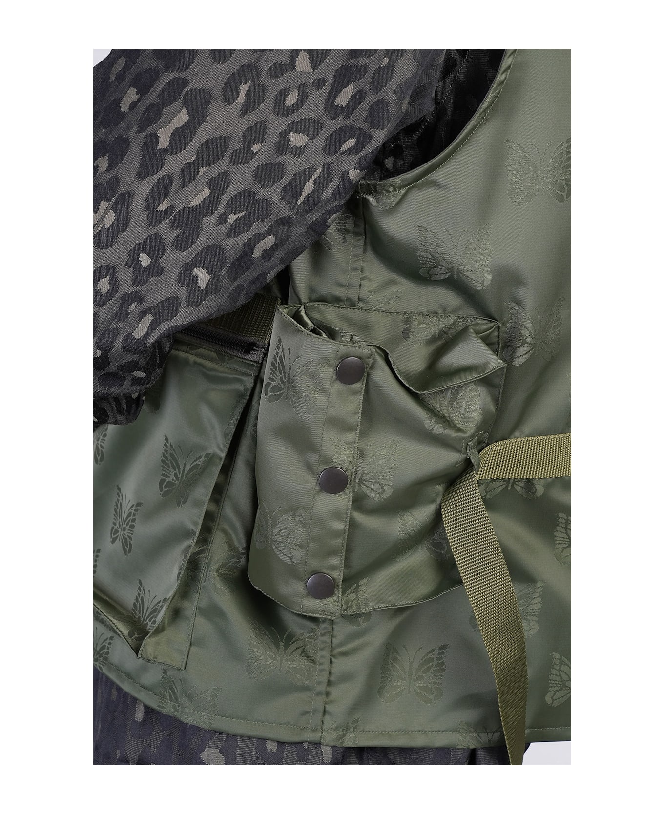 Needles Vest In Green Nylon - green