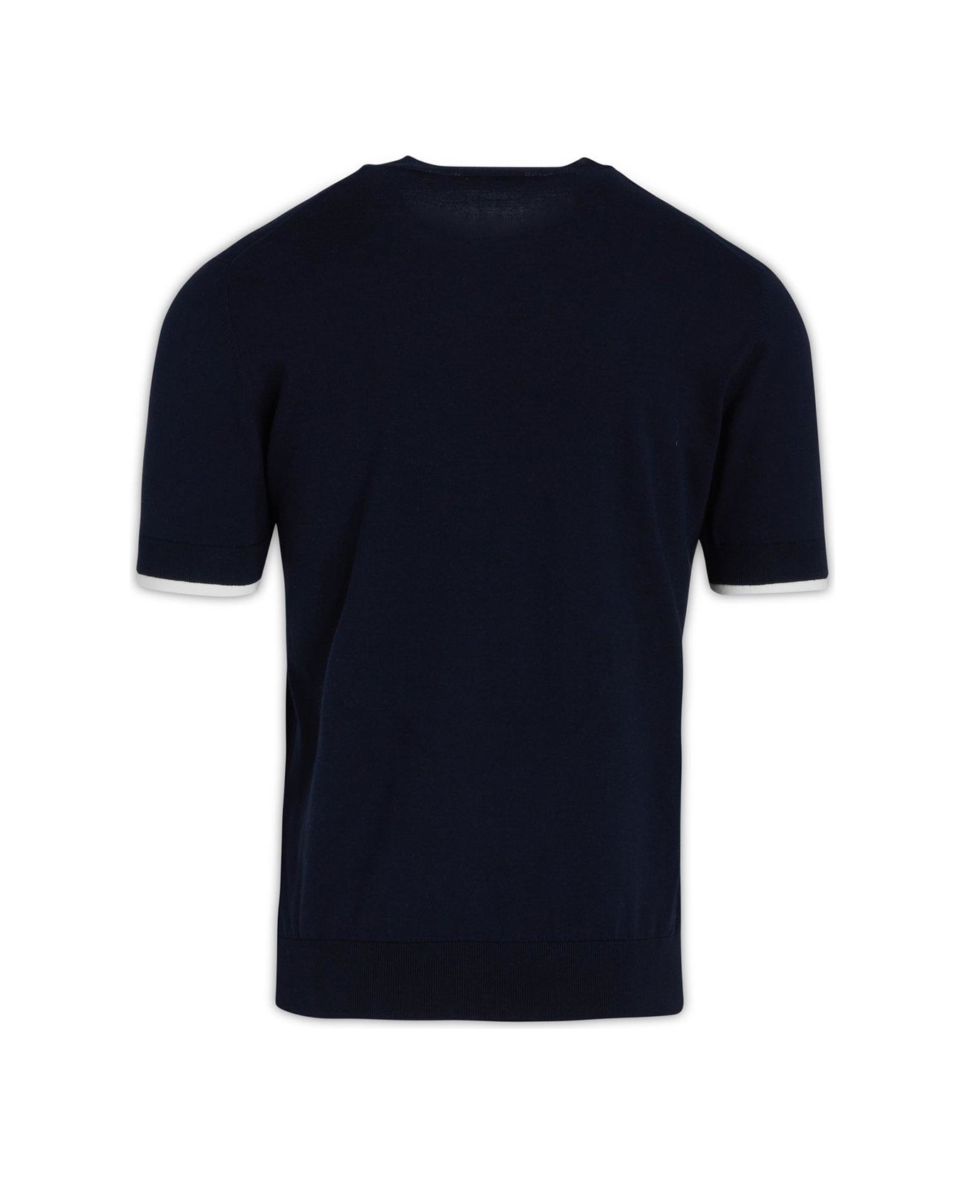 Paolo Pecora Short-sleeved Knitted T-shirt - Blu