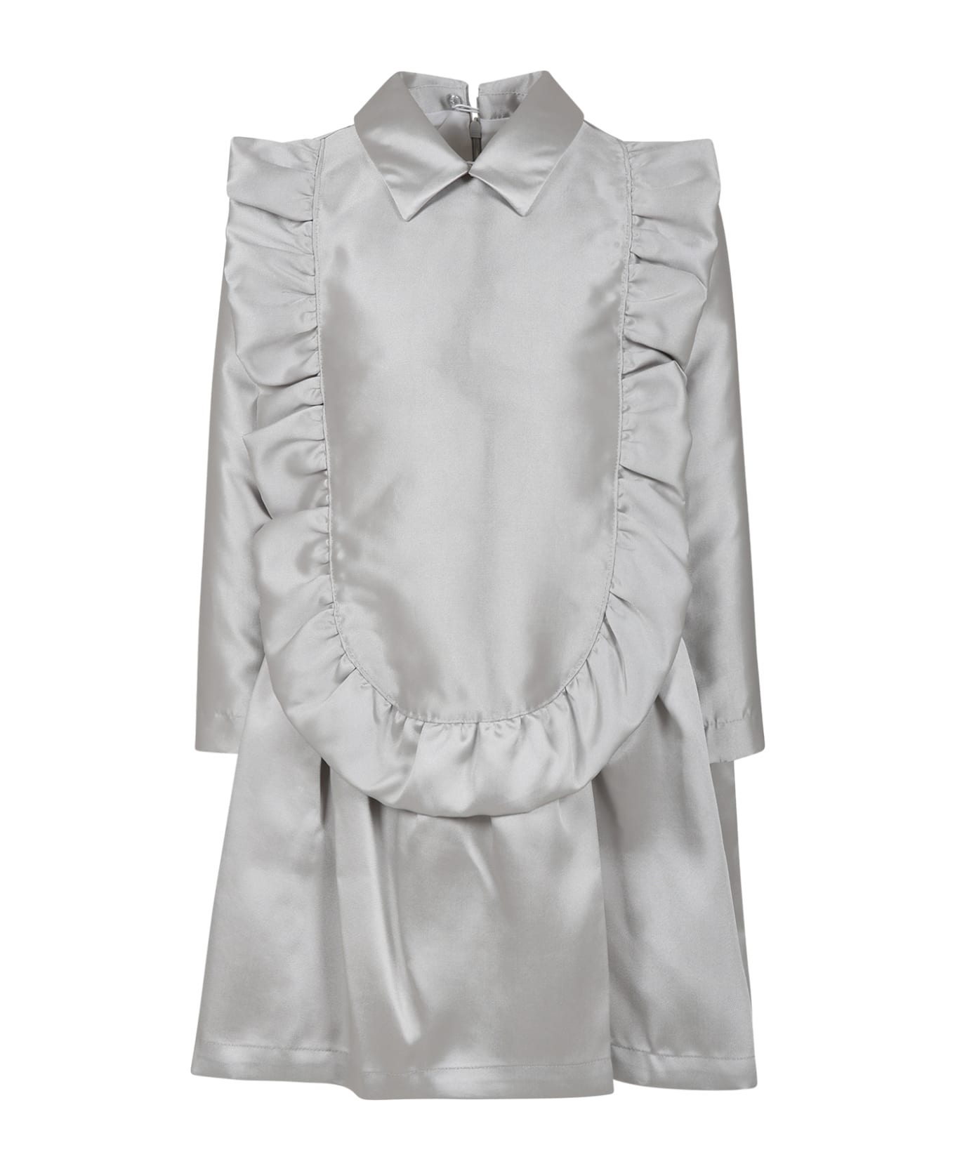 Caroline Bosmans Silver Dress For Girl - Silver ワンピース＆ドレス