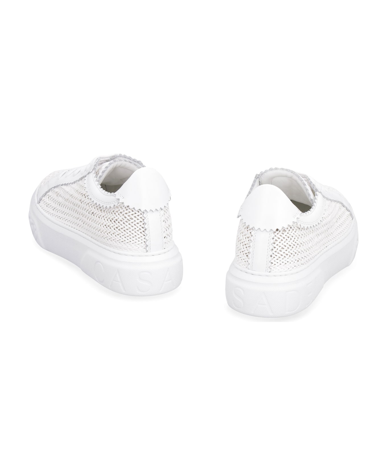 Casadei Leather Chunky Sneakers - White ウェッジシューズ