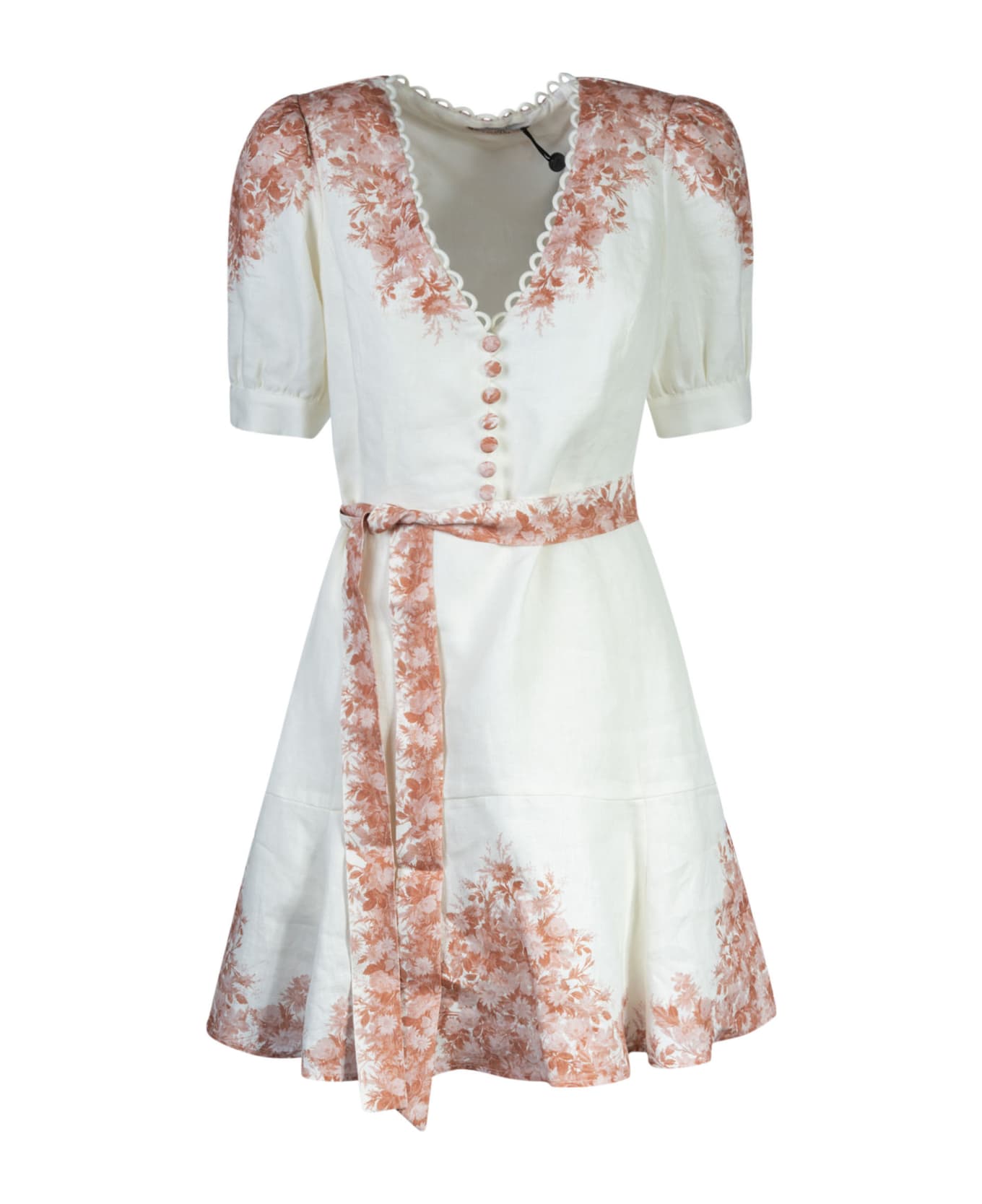 TwinSet Floral Print Dress - Neve Papaya ワンピース＆ドレス