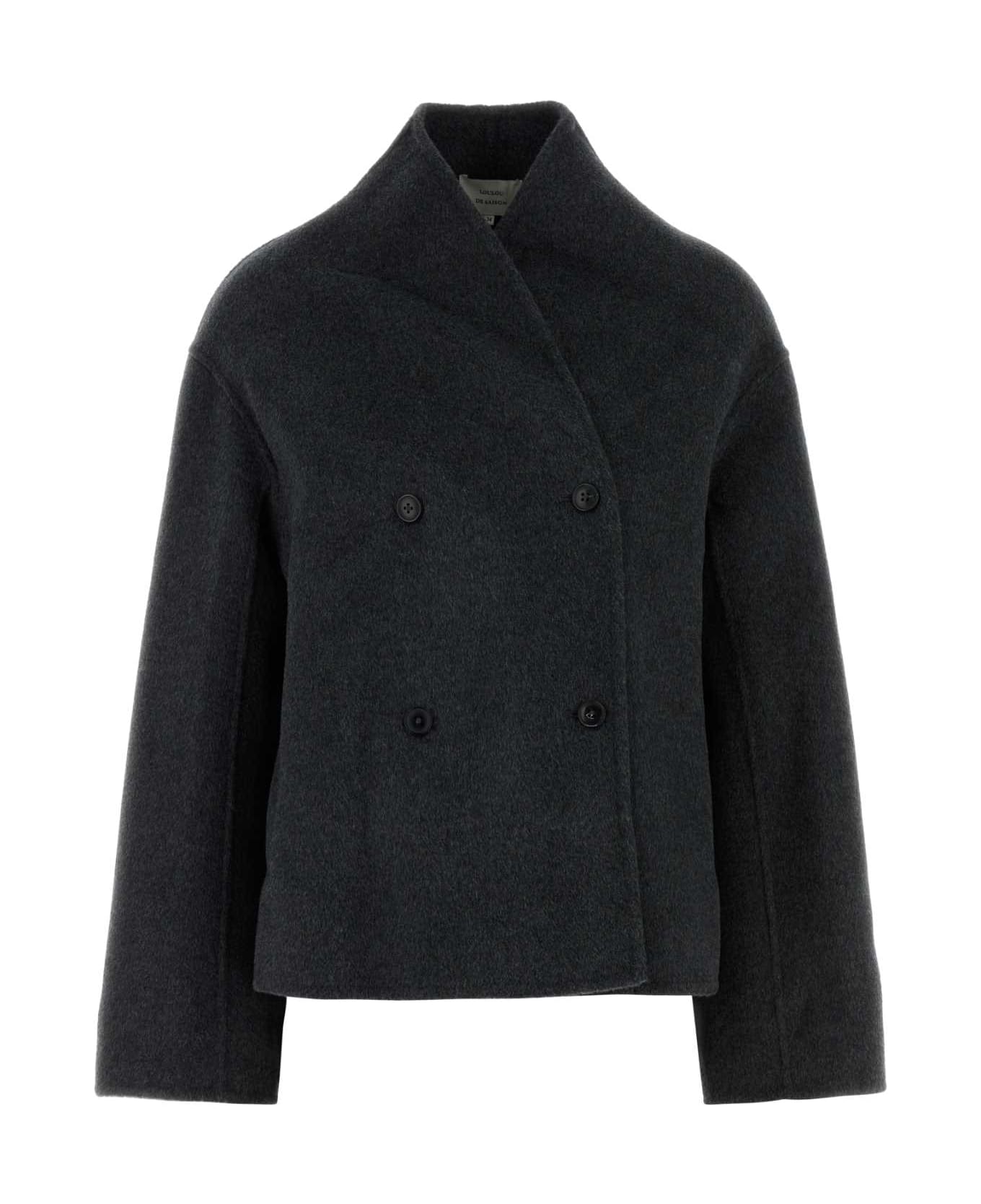 Loulou Studio Charcoal Flannel Meyer Blazer - ANTHRACITEMELANGE