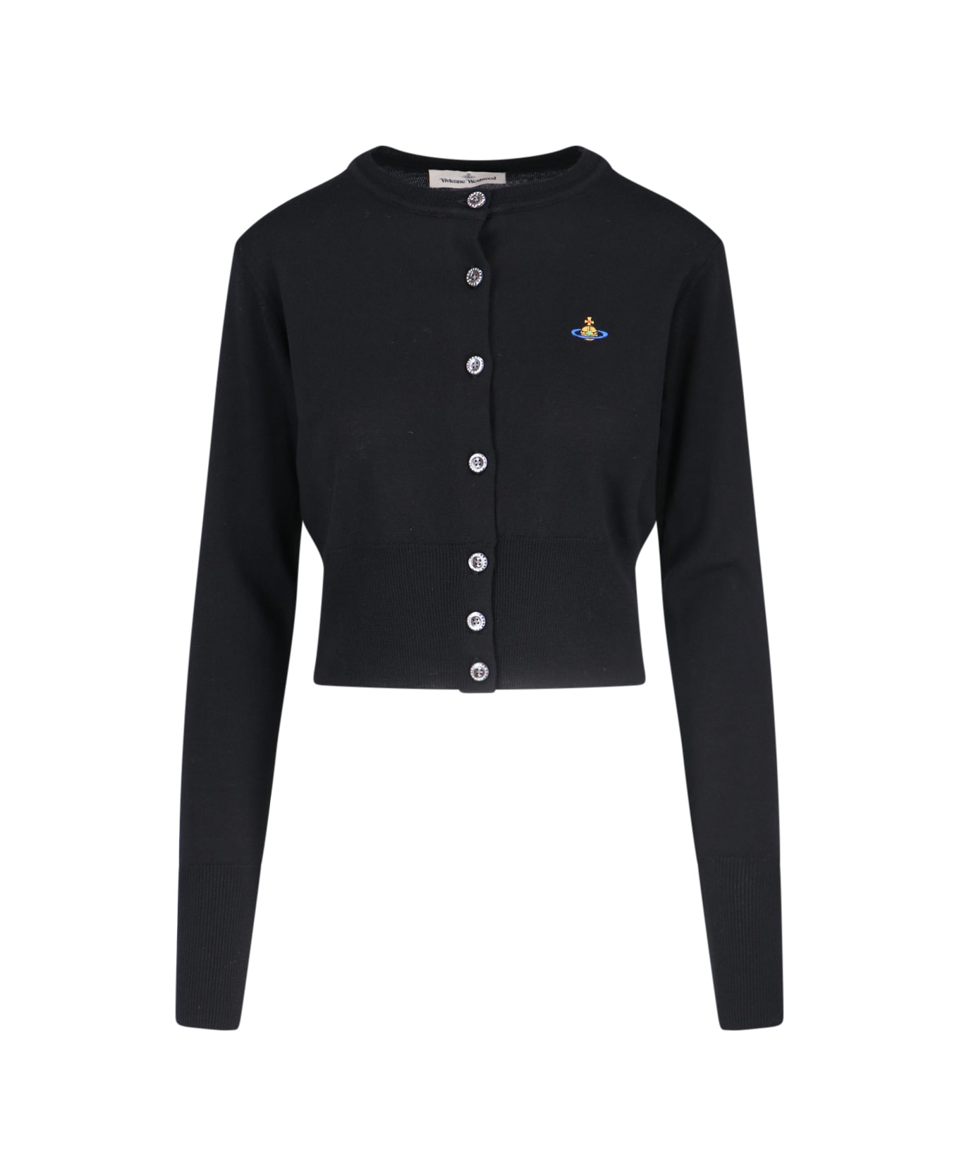 Vivienne Westwood Bea Logo Crop Cardigan - Nero