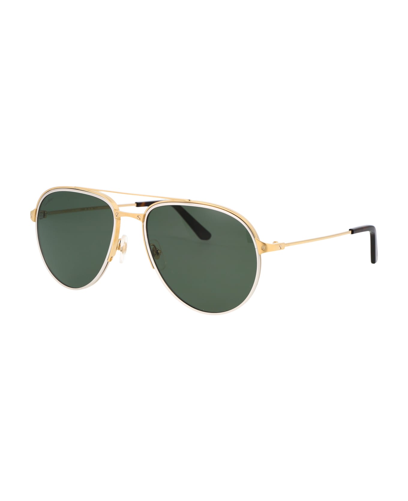 Cartier Eyewear Ct0325s Sunglasses - 006 GOLD GOLD GREEN サングラス