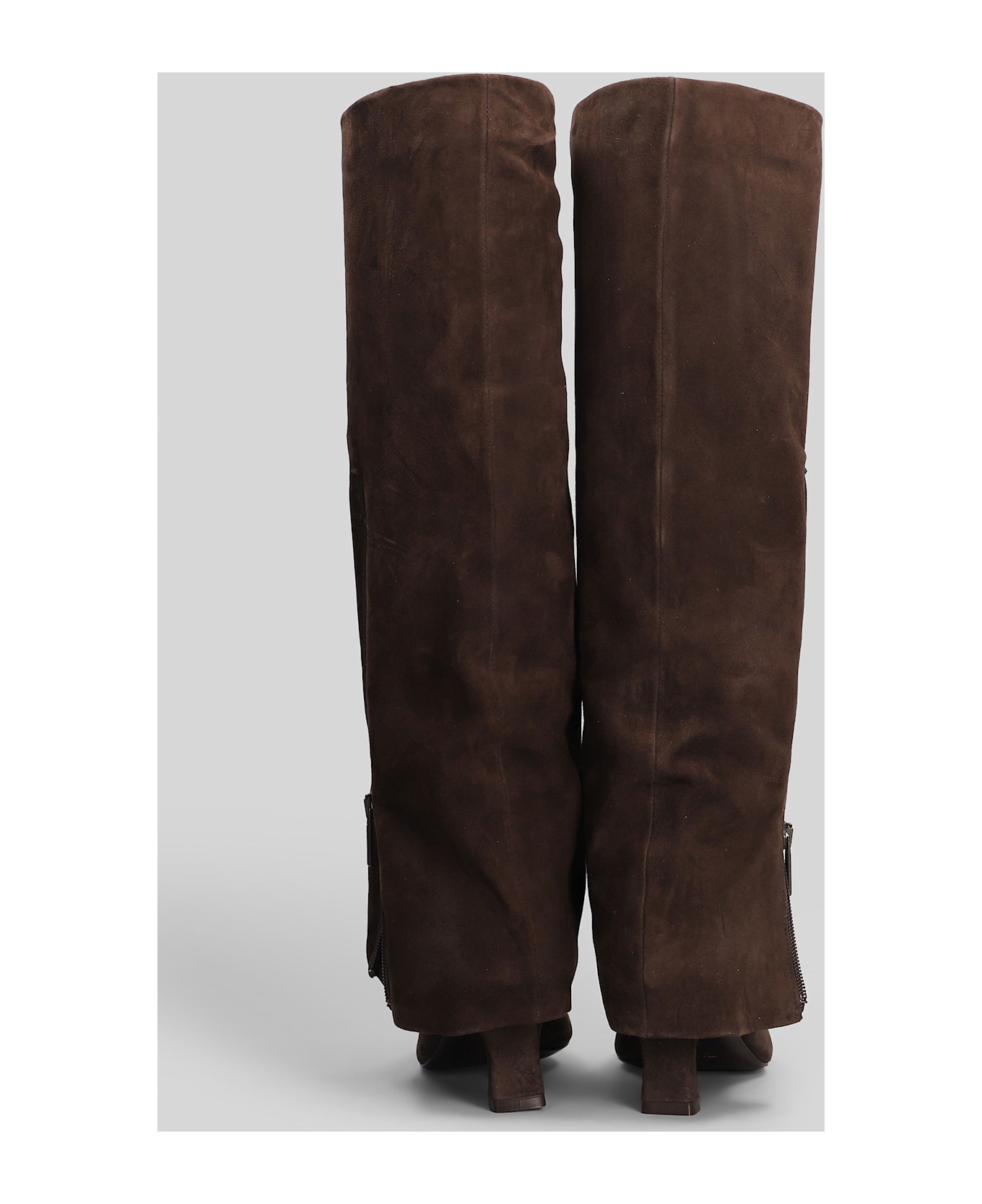 The Seller High Heels Boots In Dark Brown Suede - dark brown