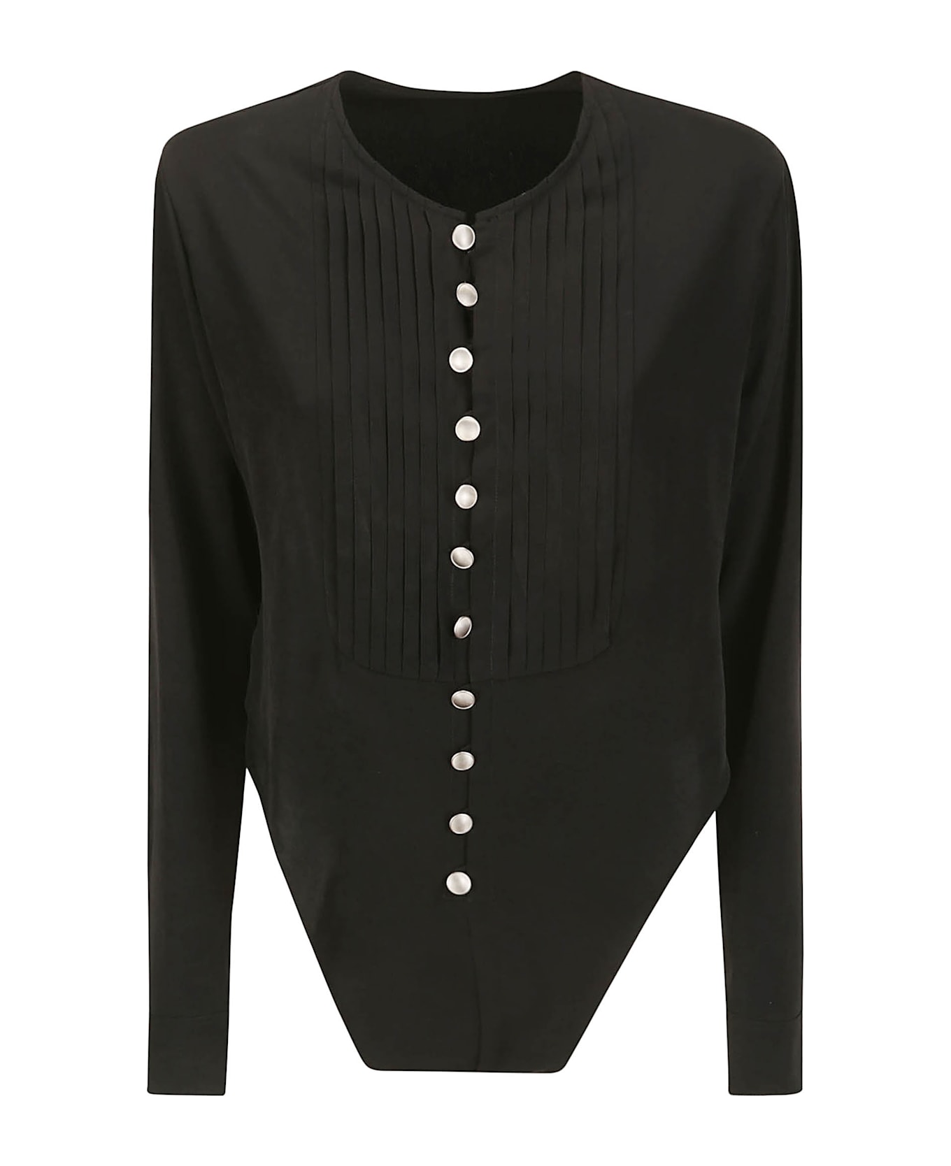 Yohji Yamamoto Tuxedo Shirt Bodysuit - BLACK
