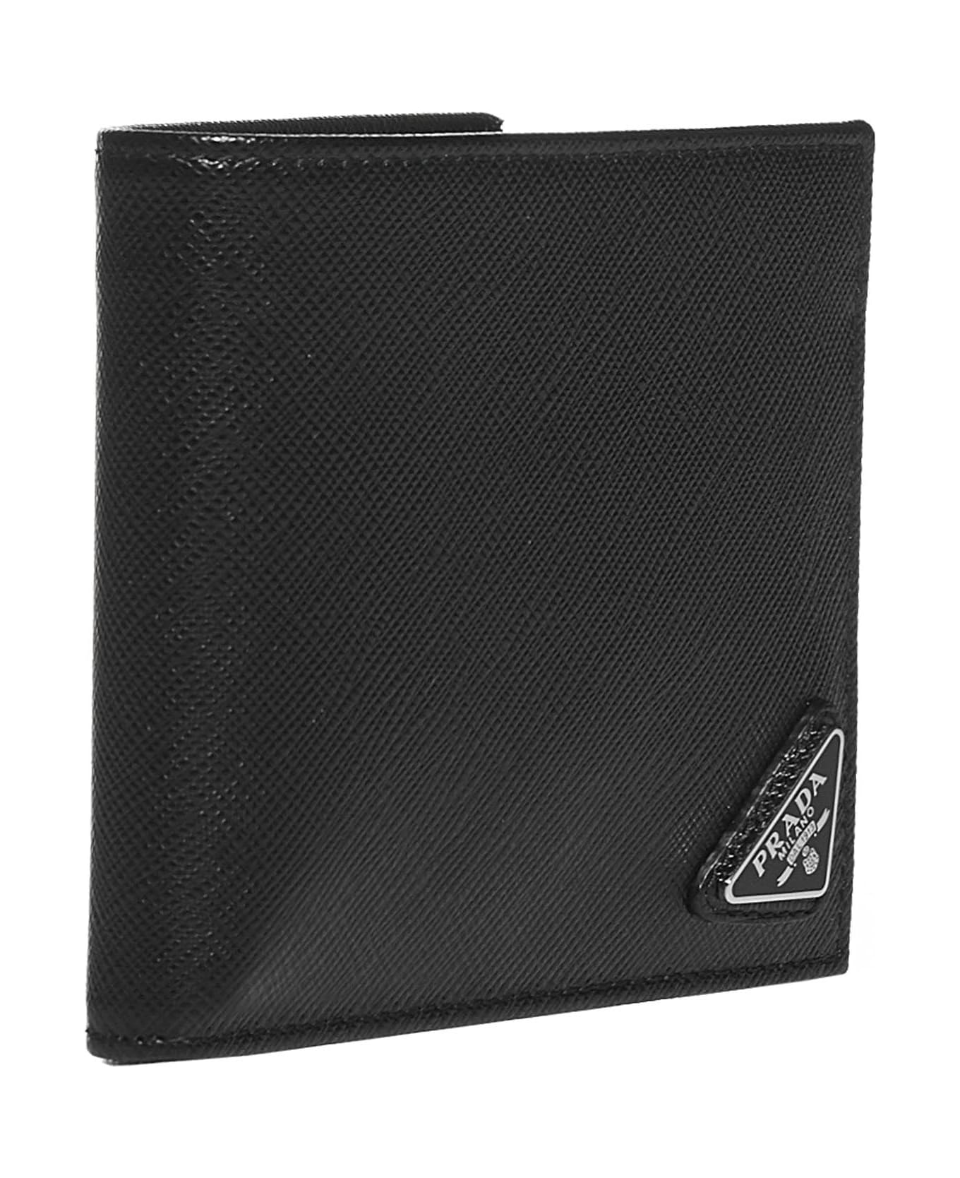 Prada Logo-plaque Saffiano Leather Bifold Wallet - F0002