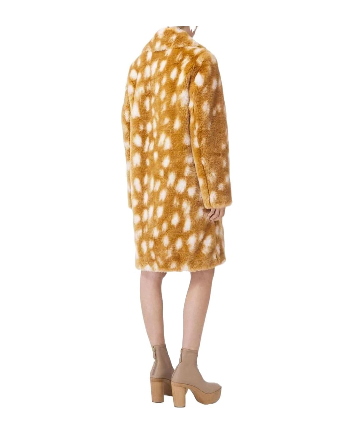 Burberry Faux Fur Coat - Beige