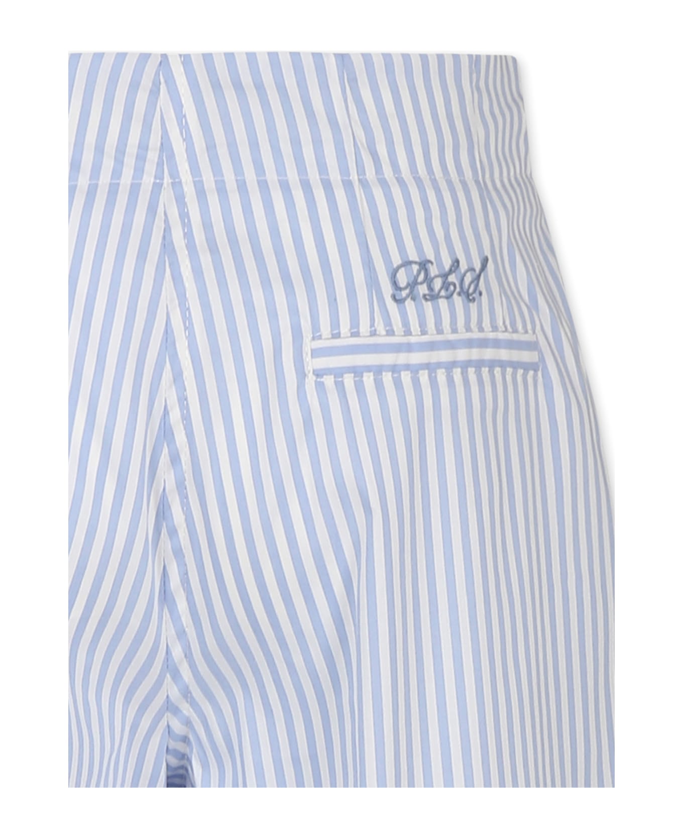 Philosophy di Lorenzo Serafini Kids Light Blue Trousers For Girl With Logo - Light Blue