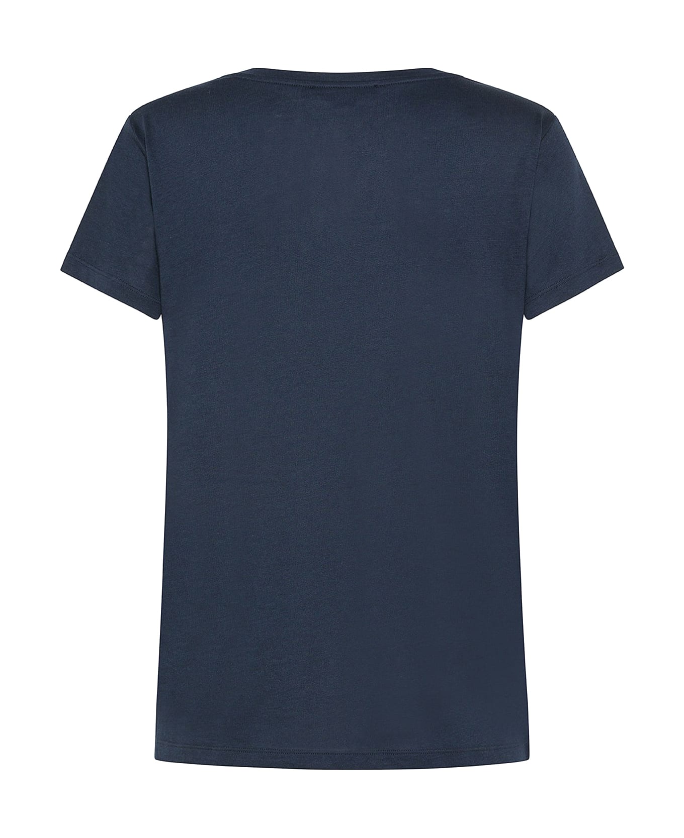 Seventy Blue Jersey And Silk T-shirt - Blu Tシャツ