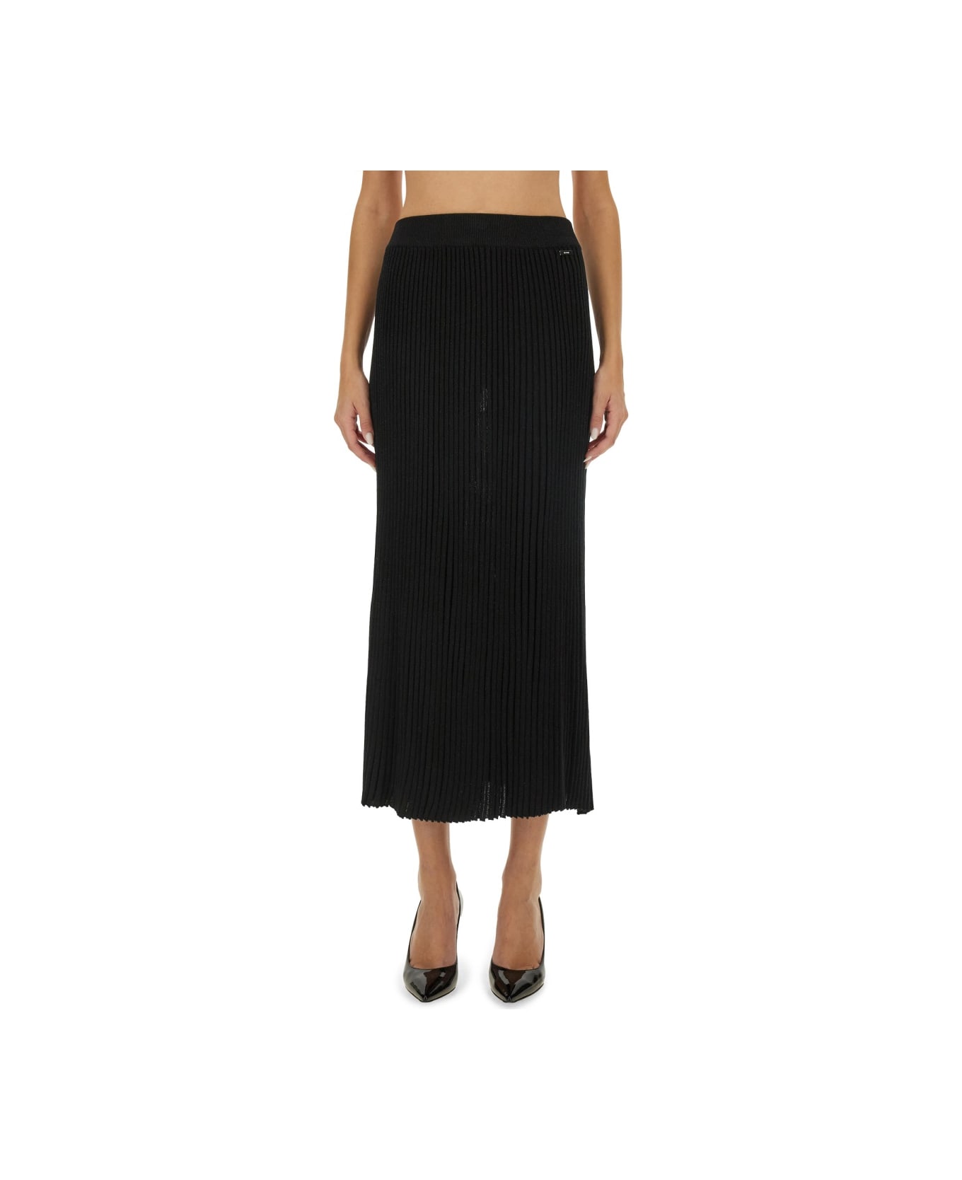 Kiton Knit Skirt - BLACK