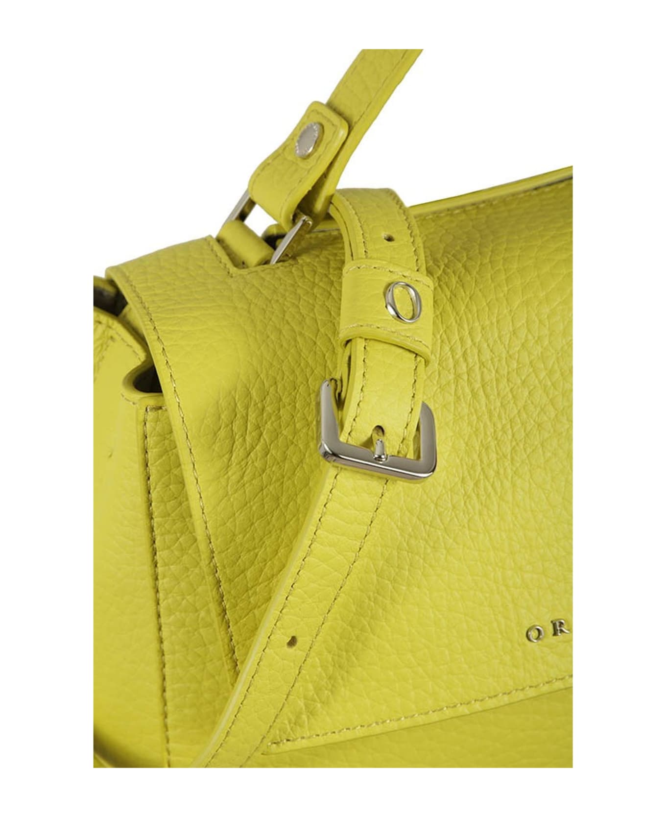 Orciani Sveva Soft Small Leather Handbag - Yellow