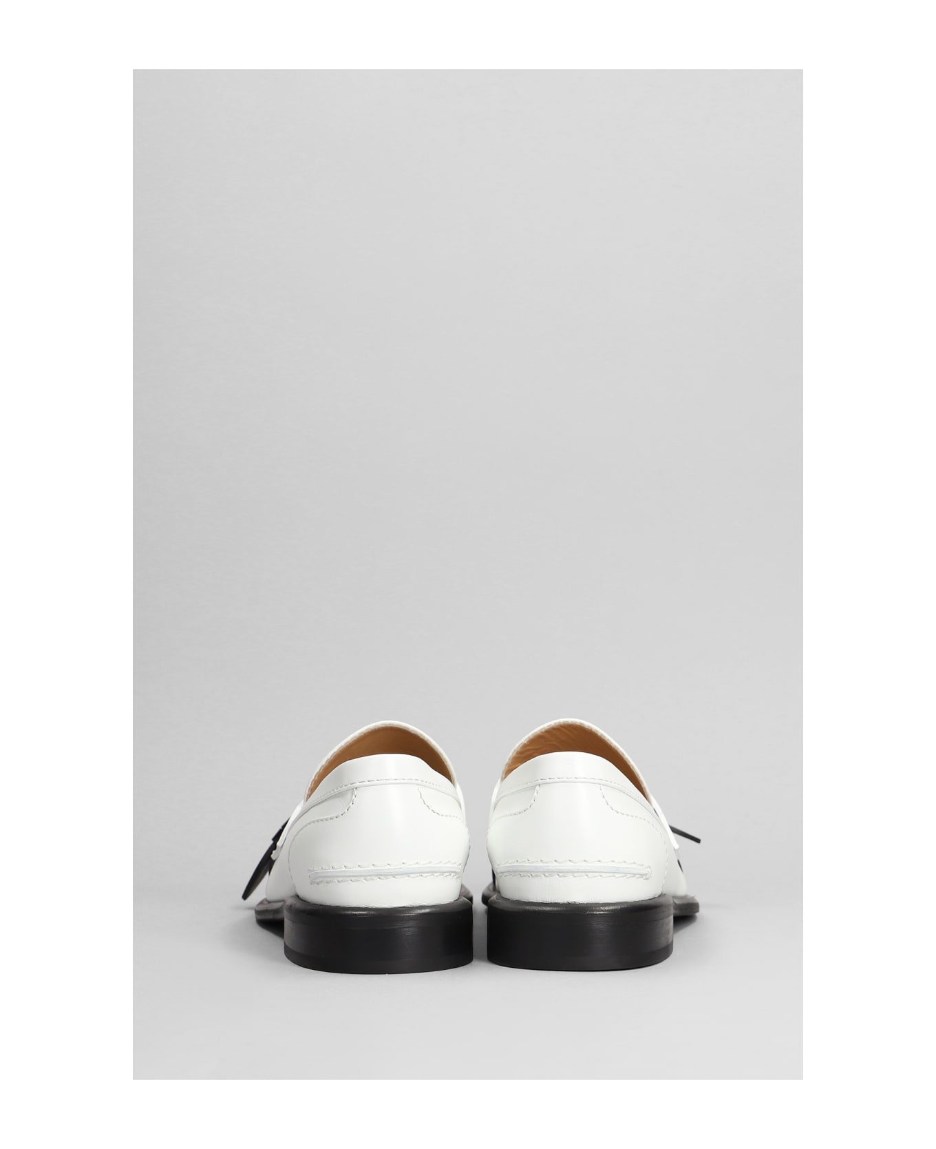 J.W. Anderson Animated Mocassin Loafers In White Leather - white フラットシューズ