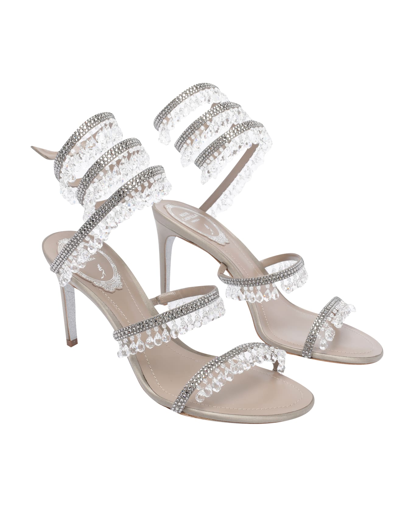 René Caovilla Chandelier Sandals - Grey