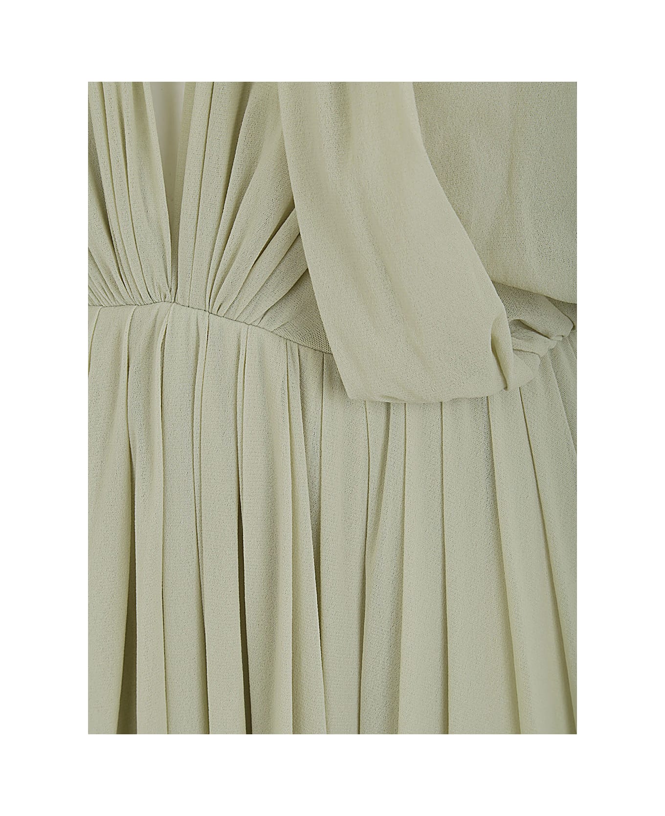 Philosophy di Lorenzo Serafini Short Sleeves Tulle Long Dress - Grey ワンピース＆ドレス