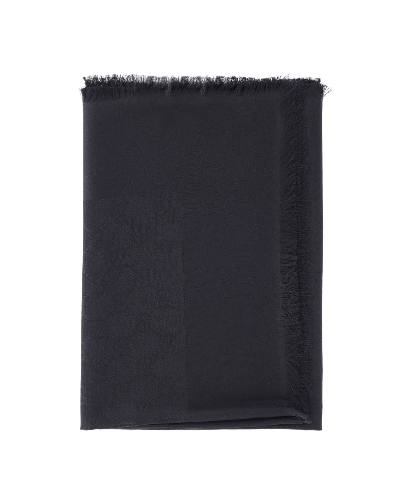 Gucci 
gg
 Silk And Cotton Shawl - Black
