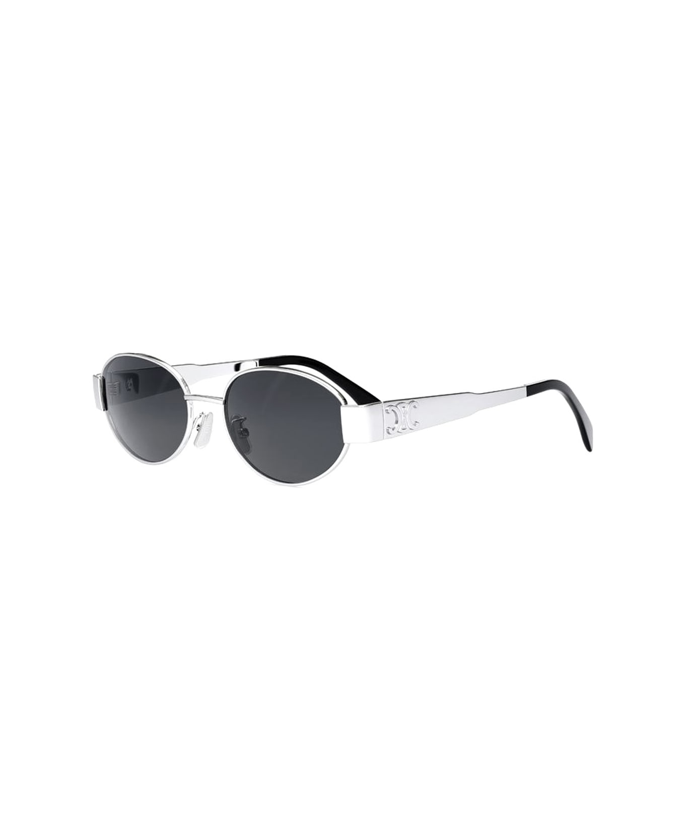 Celine Cl40235u Metal Triomphe 16a Silver Sunglasses - Argento サングラス