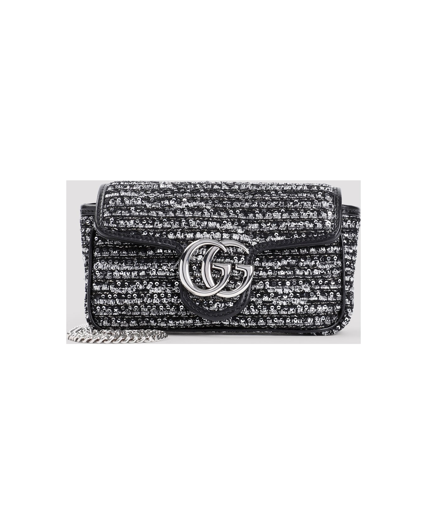 Gucci Supermini Gg Marmont 2.0 Bag - Black Silver