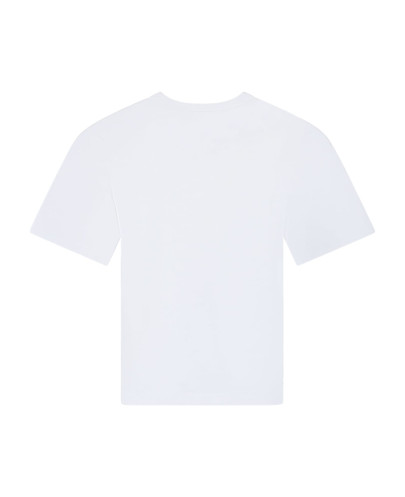 Marc Jacobs White T-shirt For Girl With Logo - White