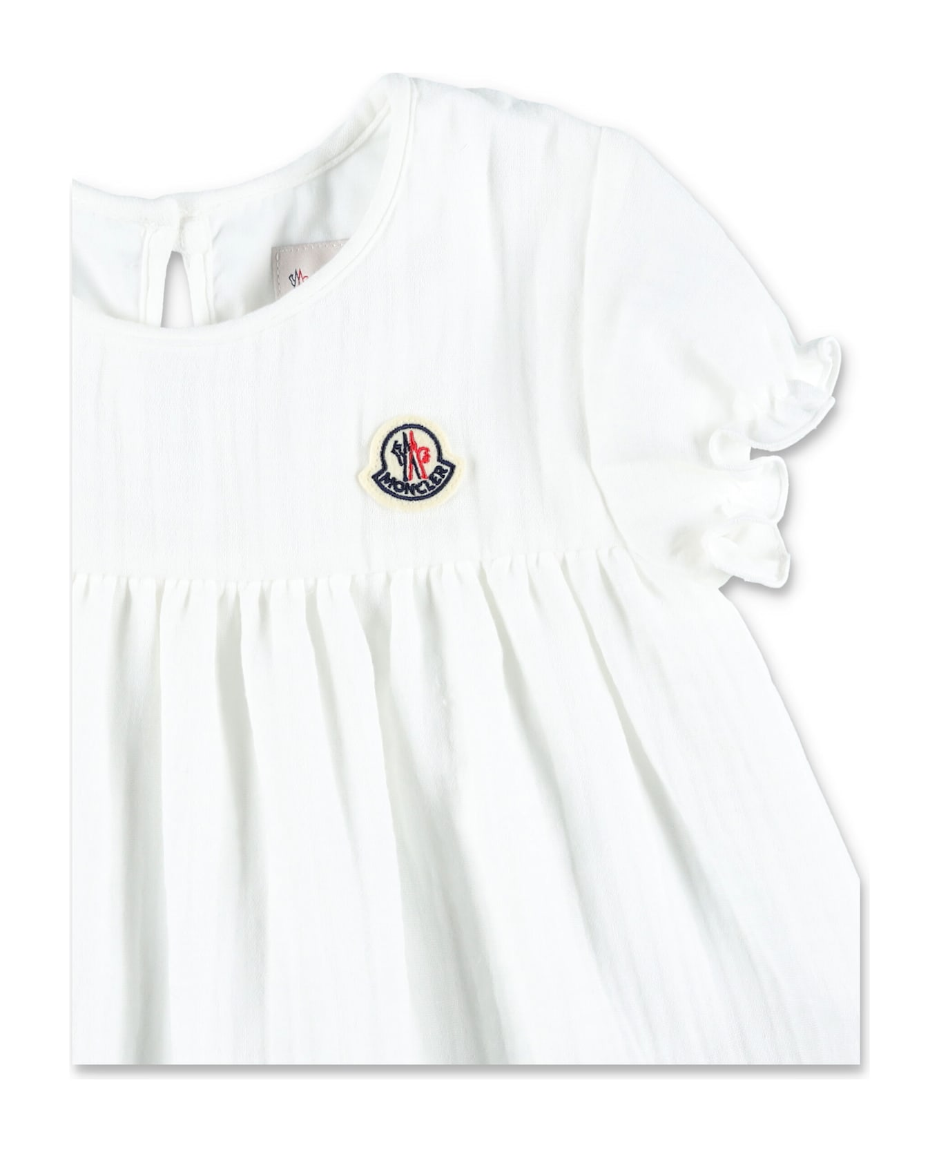 Moncler Kid - Cotton Dress - WHITE