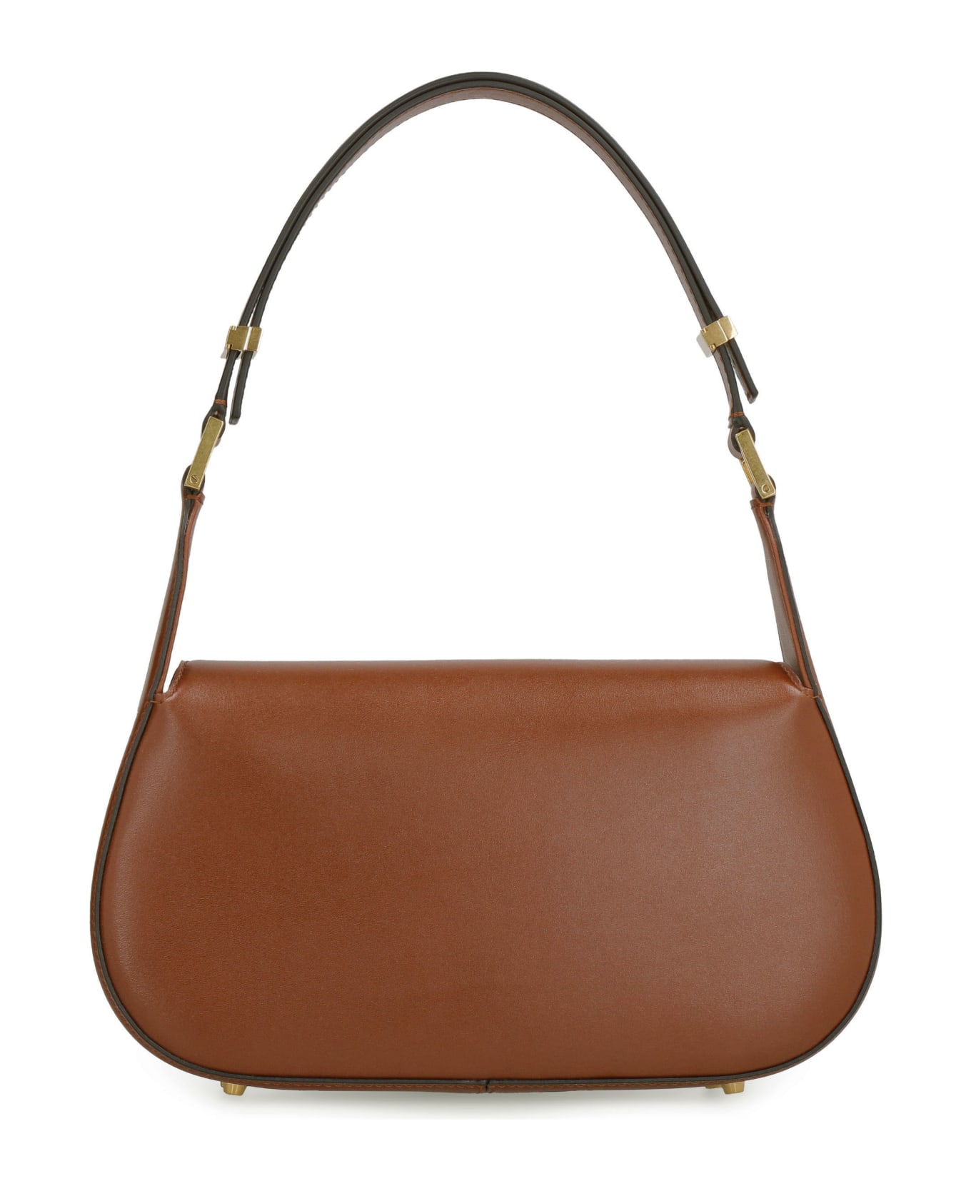 Valentino Garavani - Vlogo Chain Leather Shoulder Bag - brown