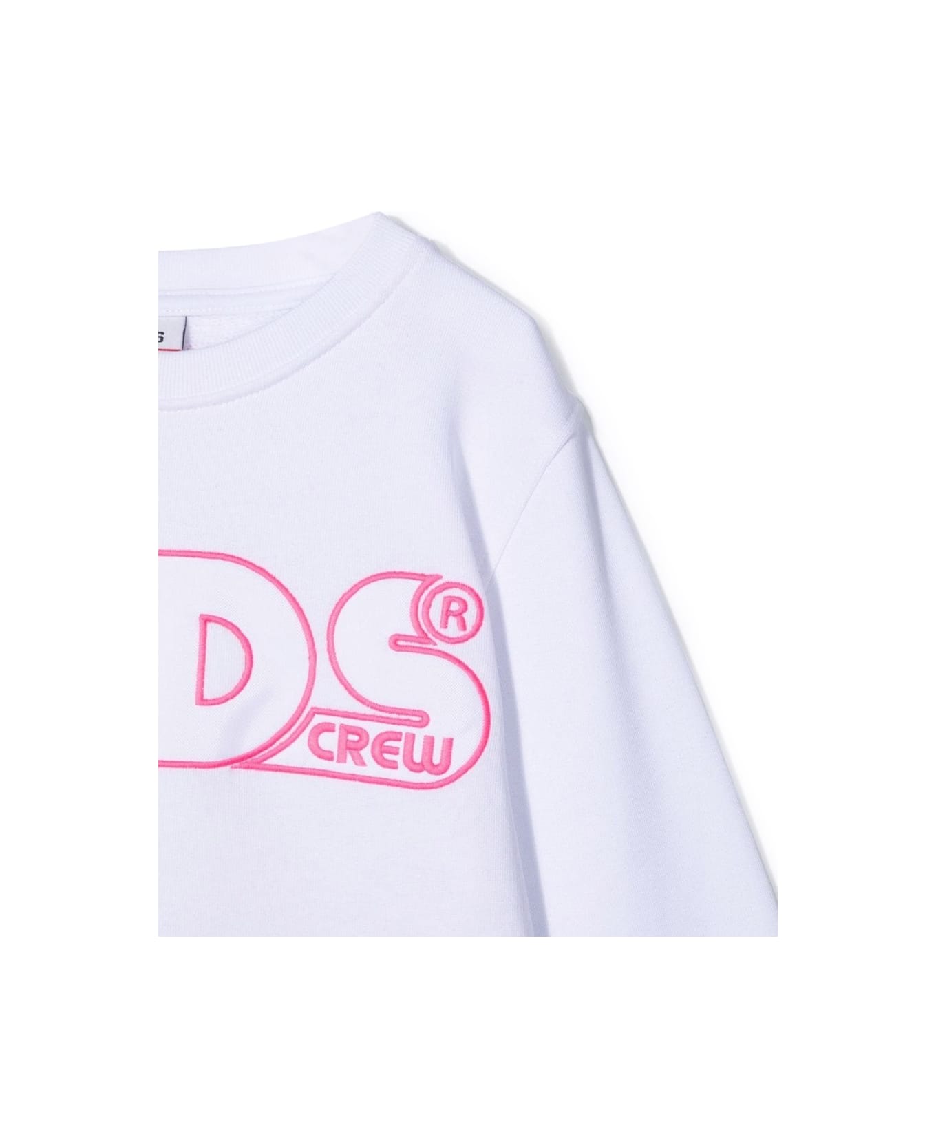 GCDS Sweatshirt Cropped Girl - WHITE