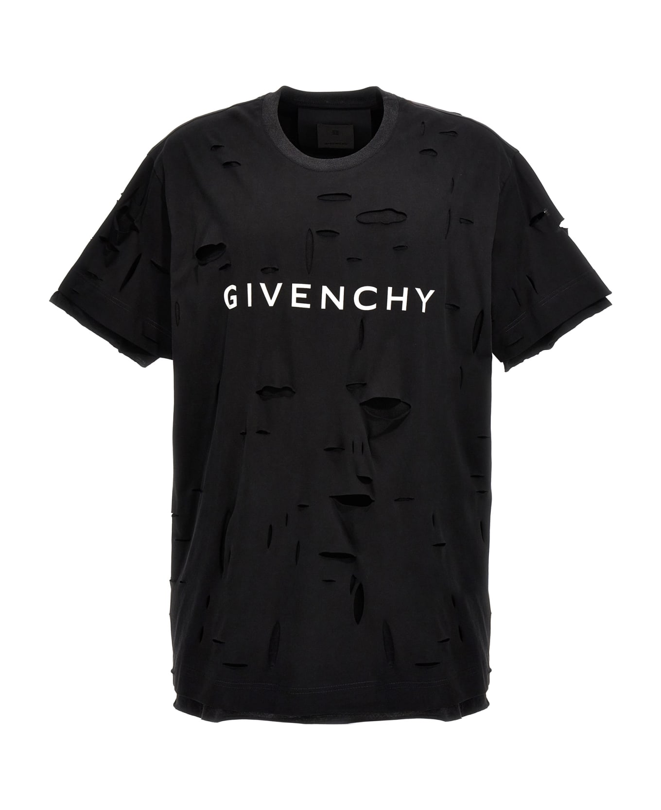 Givenchy Destroyed Effect T-shirt - Black