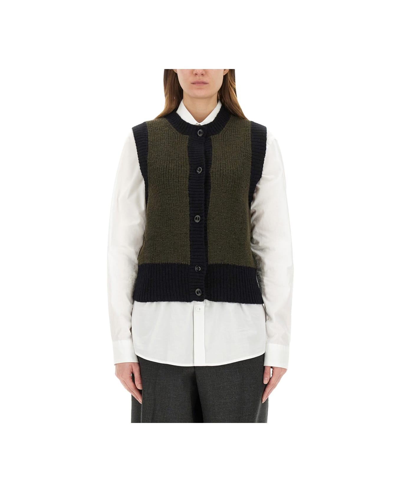 Margaret Howell Wool Vest - GREEN