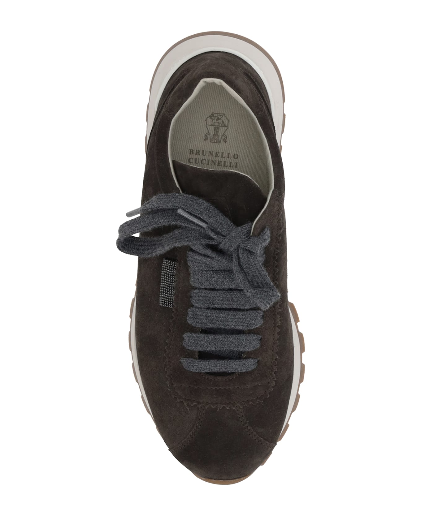 Brunello Cucinelli Sneakers With Iconic Embellishments - Brown