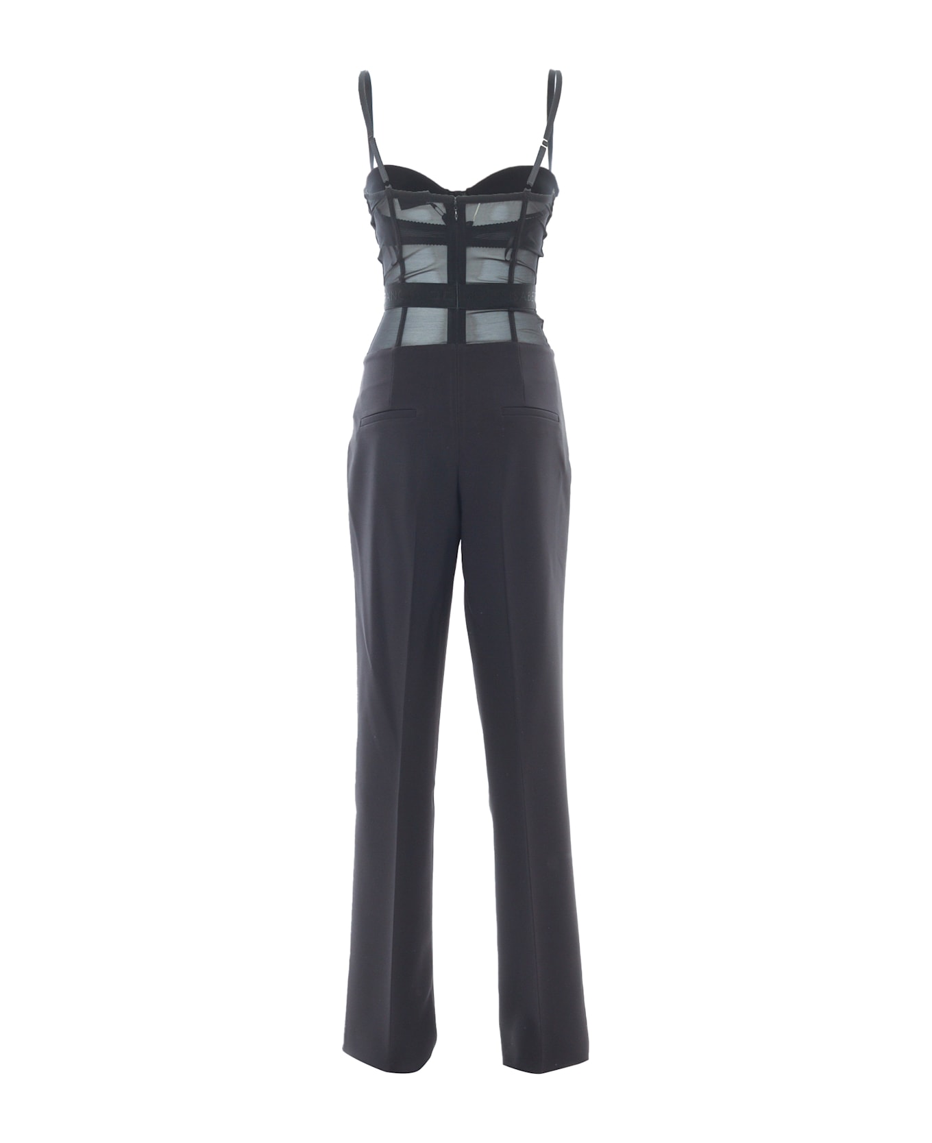Elisabetta Franchi Black Elegant Jumpsuit - BLACK