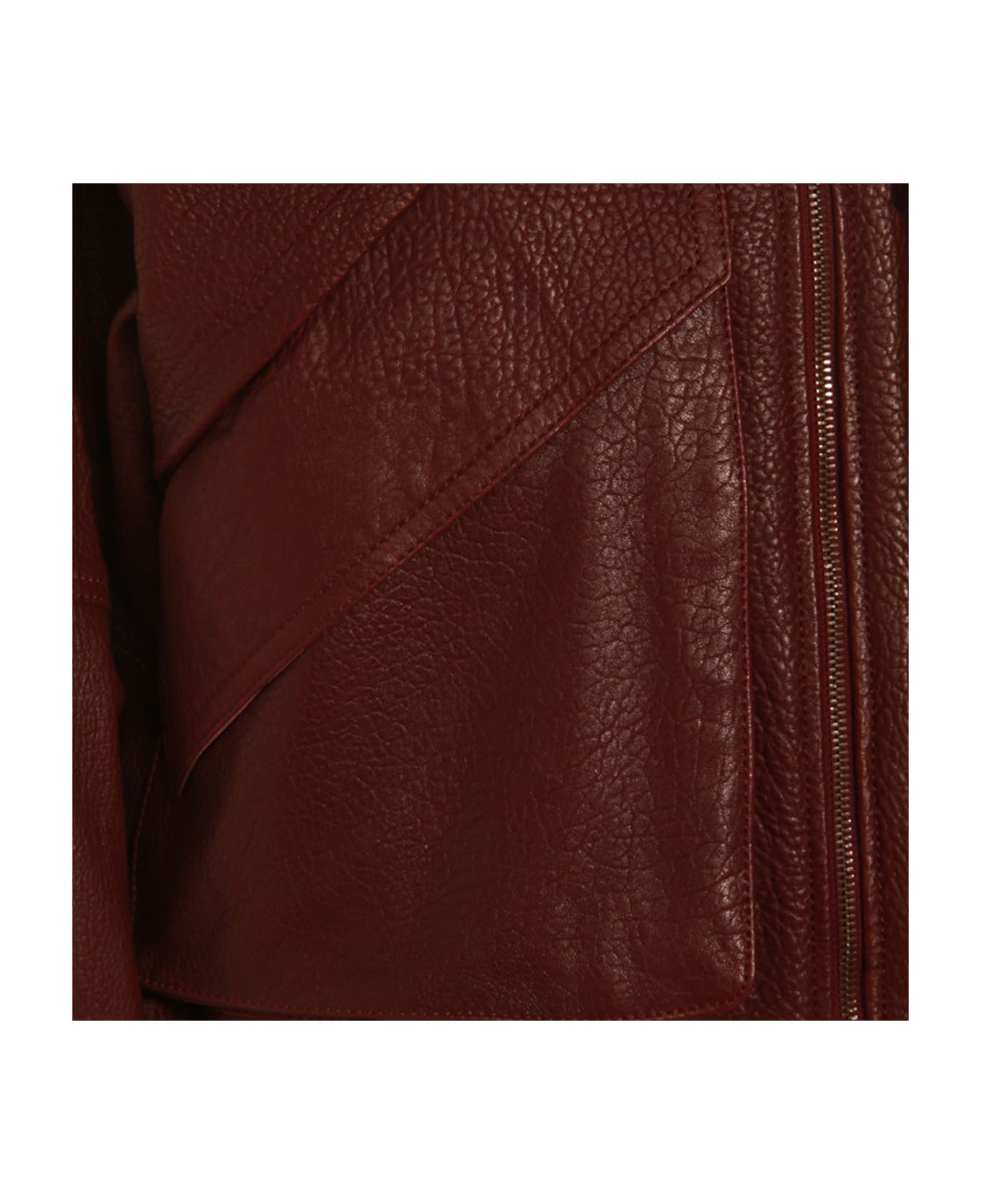 Salvatore Santoro Bordeaux Leather Jacket - Bordeaux
