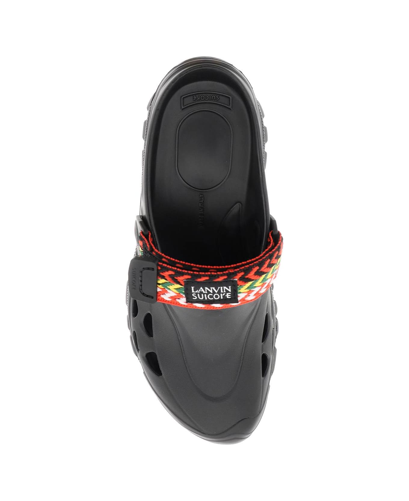 Lanvin Rubber Clogs With Multicolored Strap - Nero その他各種シューズ