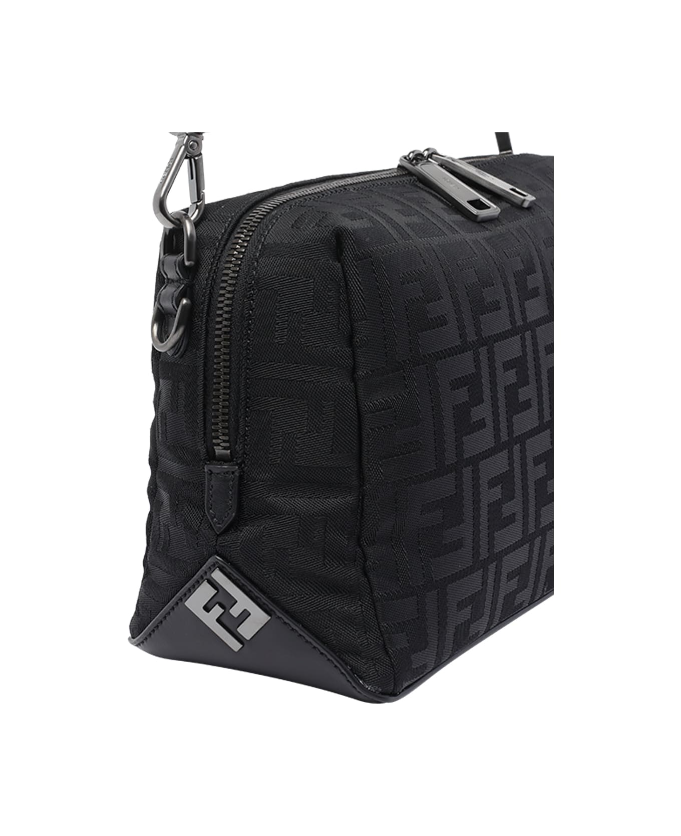 Fendi Medium Lui Squared Ff Fendi Crossbody Bag - Black