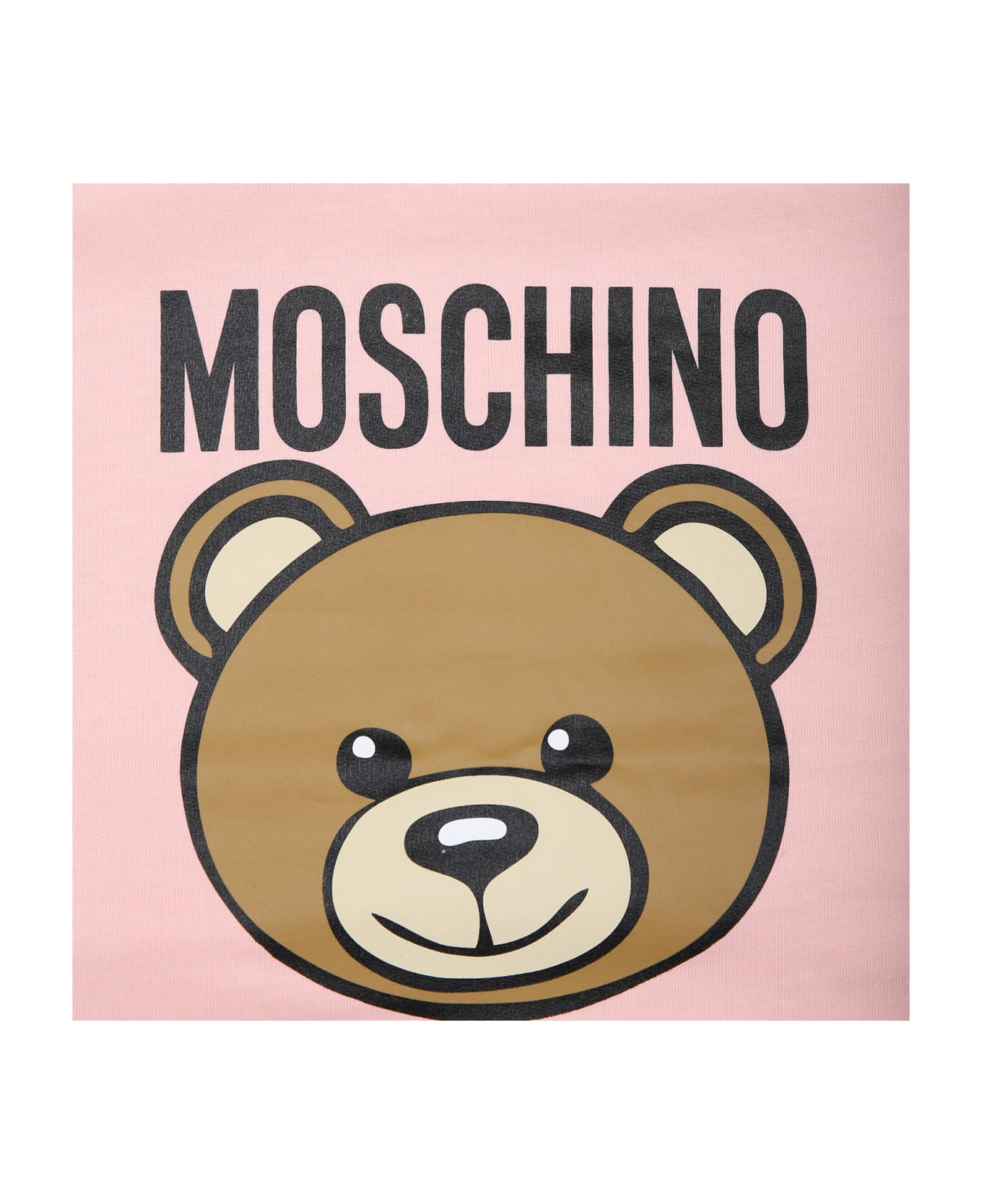 Moschino Ivory Baby Girl Blanket With Teddy Bear And Logo - Pink アクセサリー＆ギフト