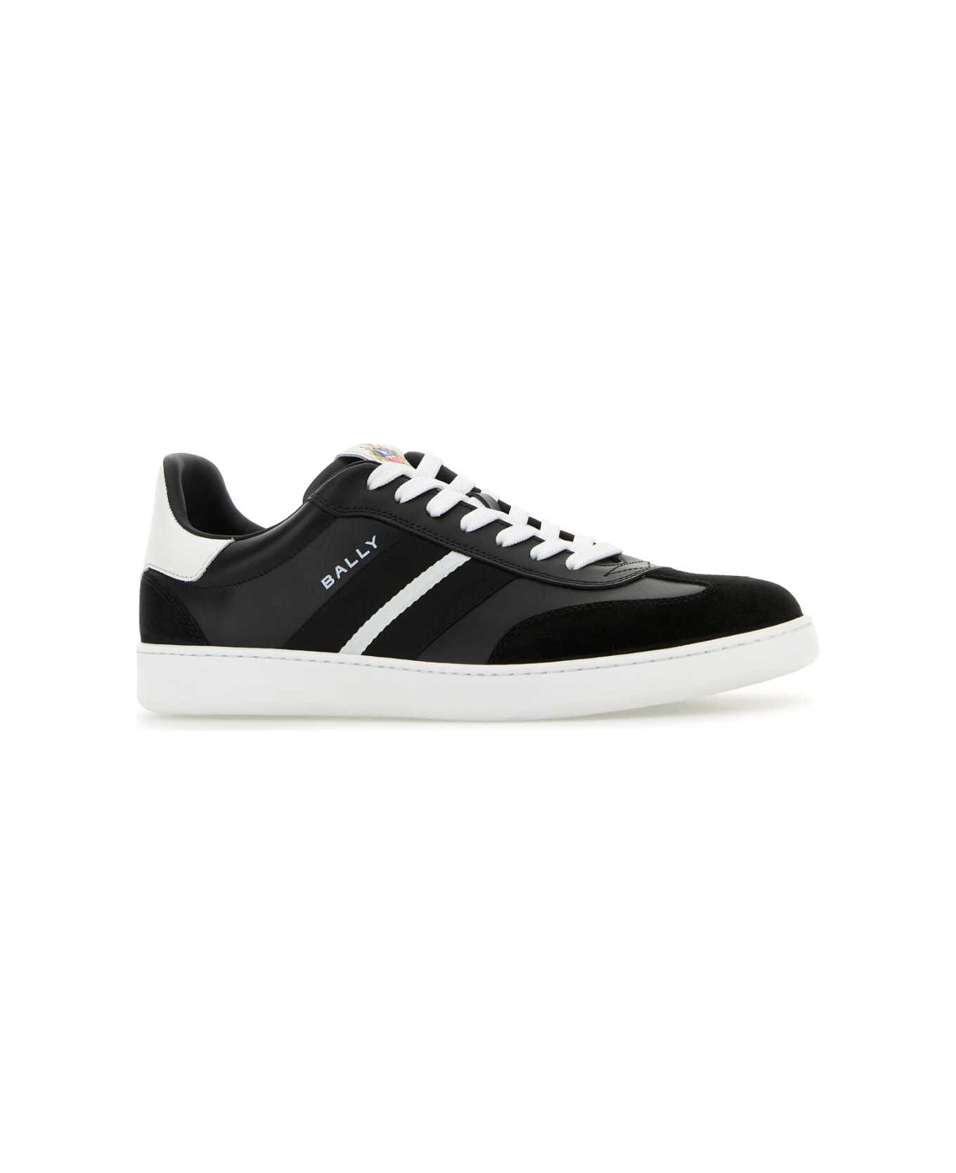 Bally Black Leather Roget Sneakers - BLACK