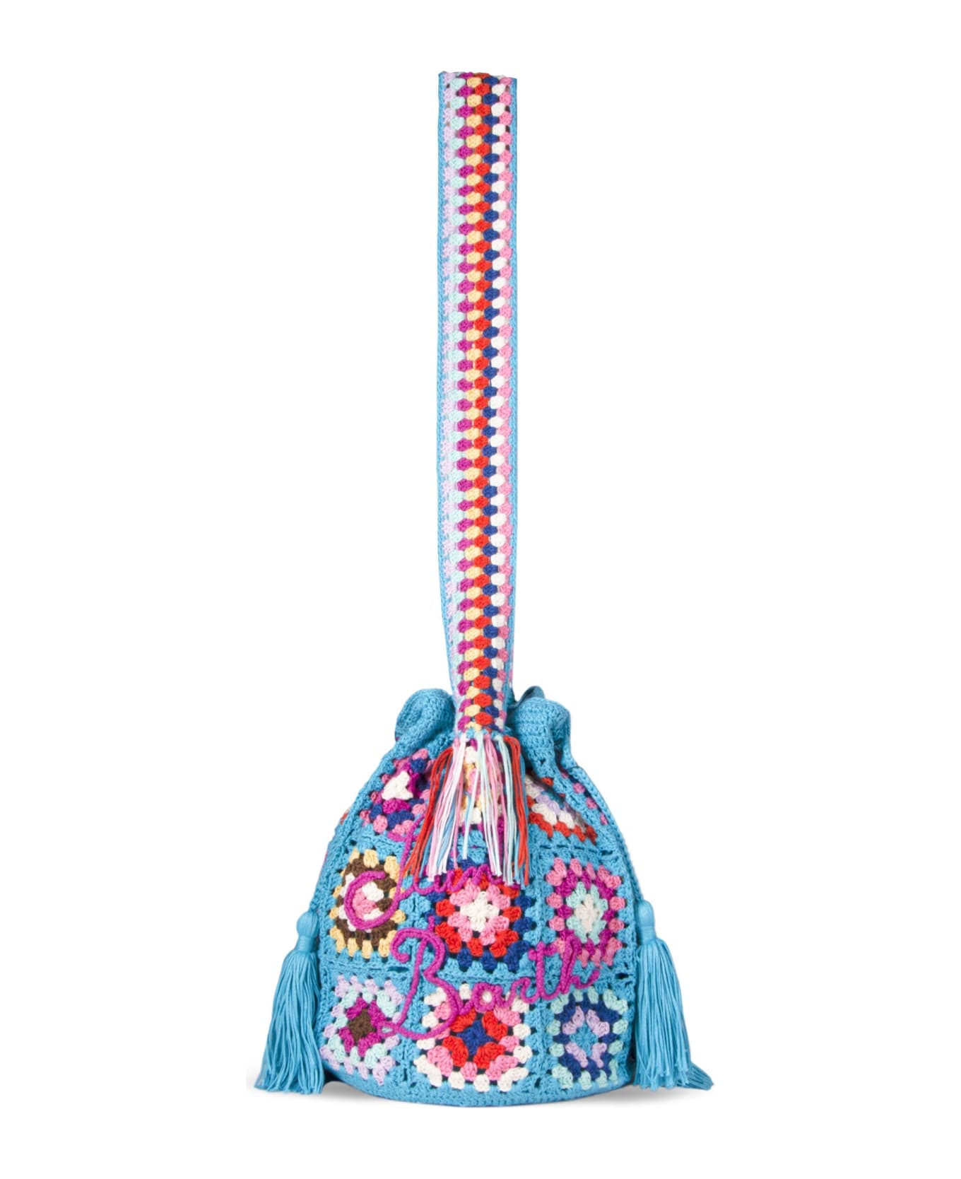 MC2 Saint Barth Handmade Crochet Bucket Bag - BLUE