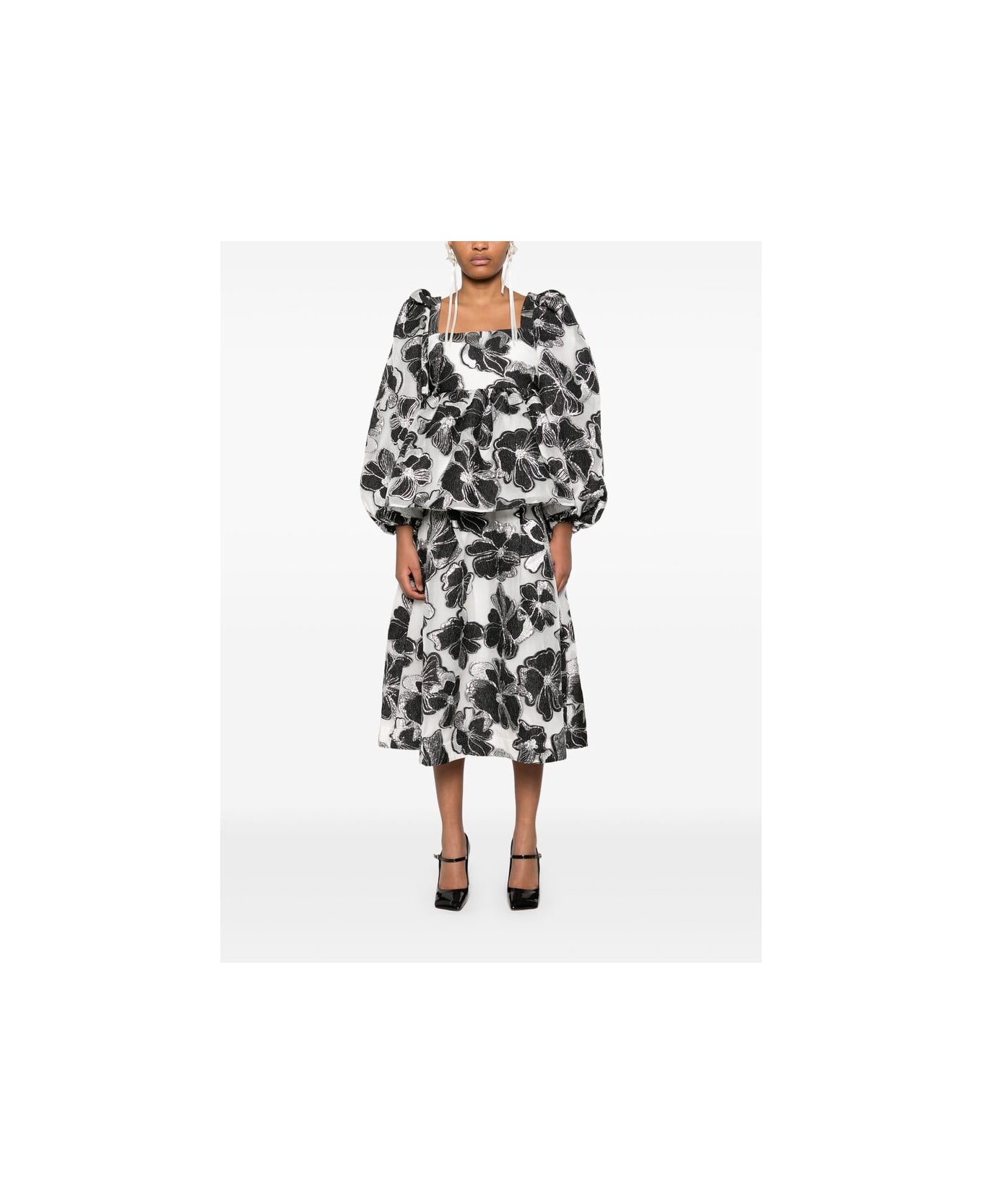 Stine Goya Sweater - WHITE/BLACK