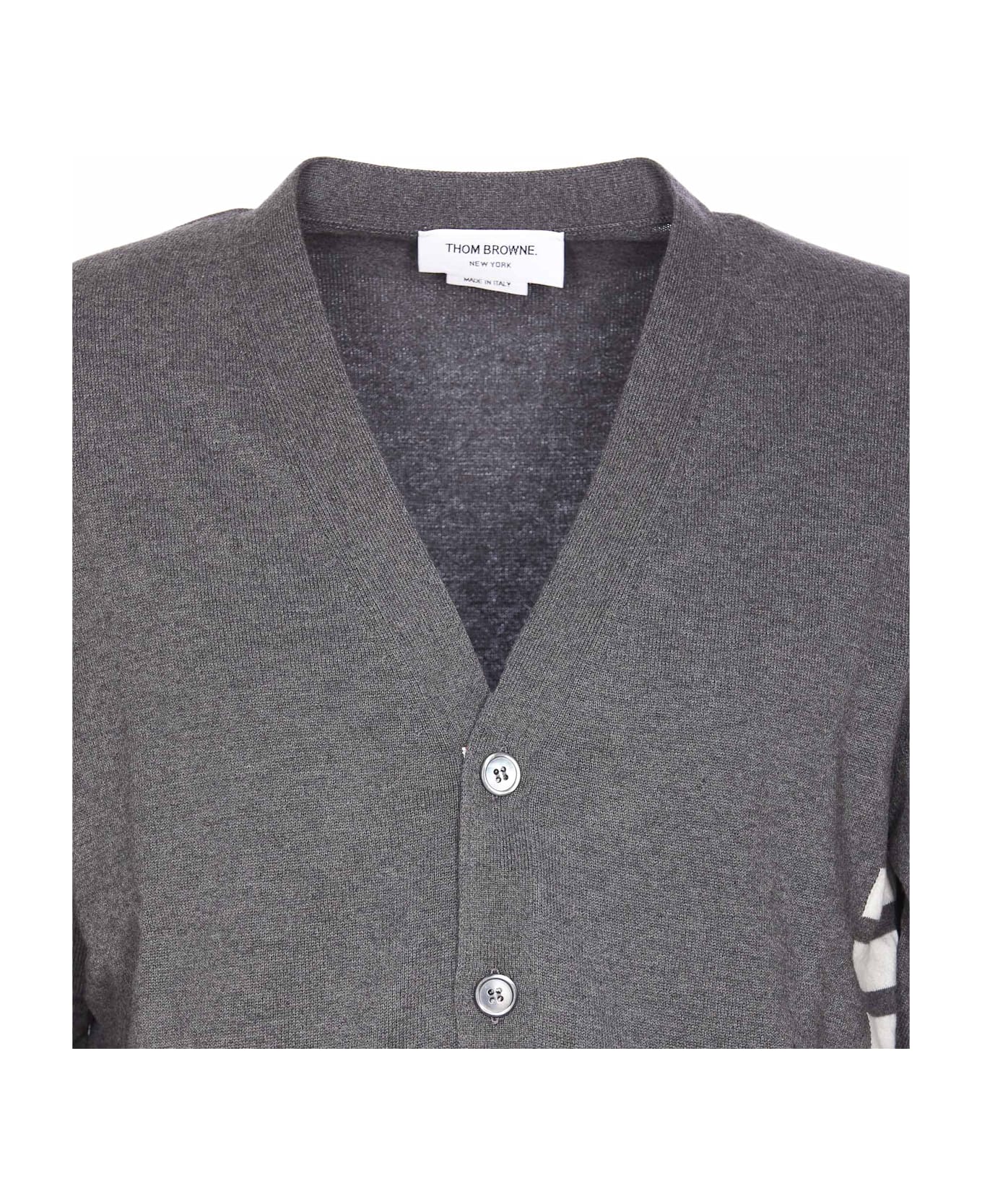 Thom Browne 4bar Cardigan - Grey