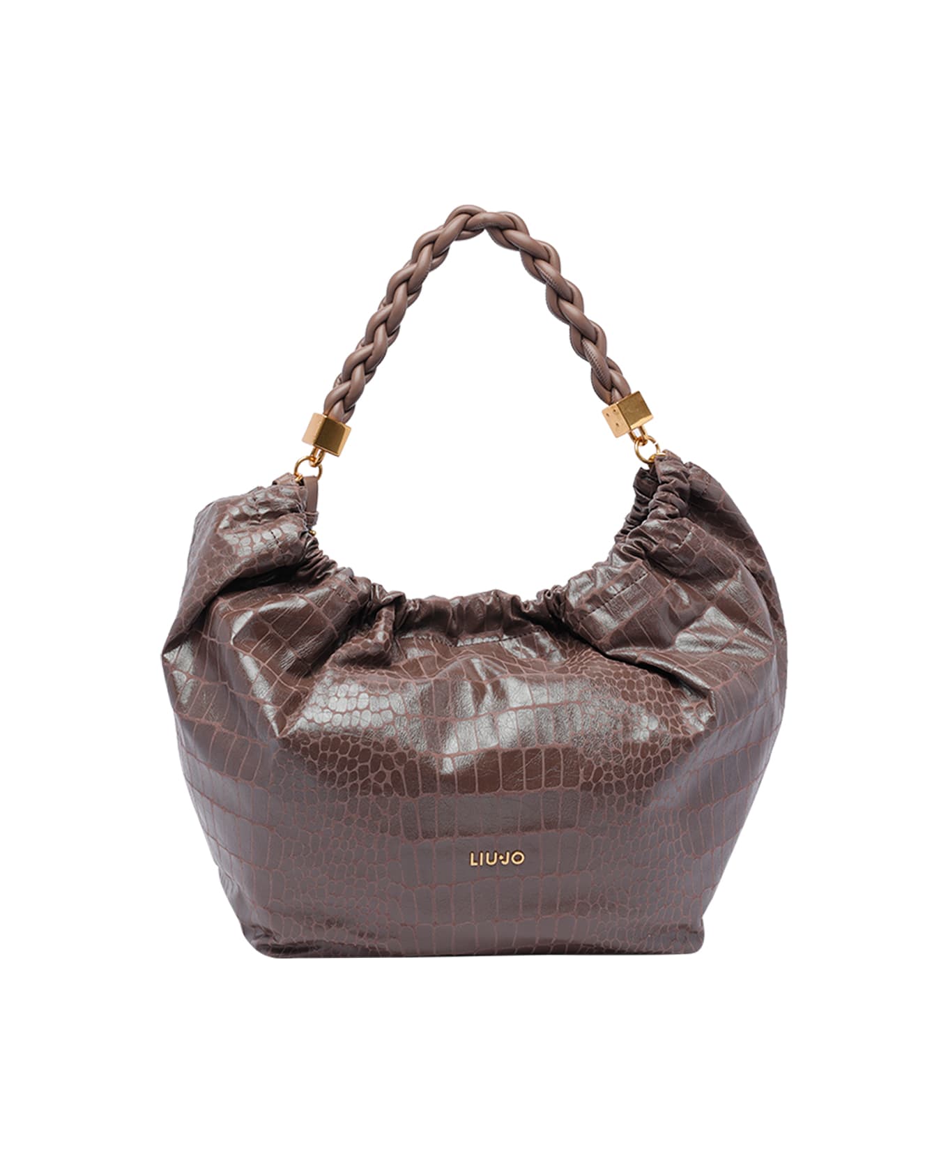 Liu-Jo Large Logo Hobo Bag - Brown