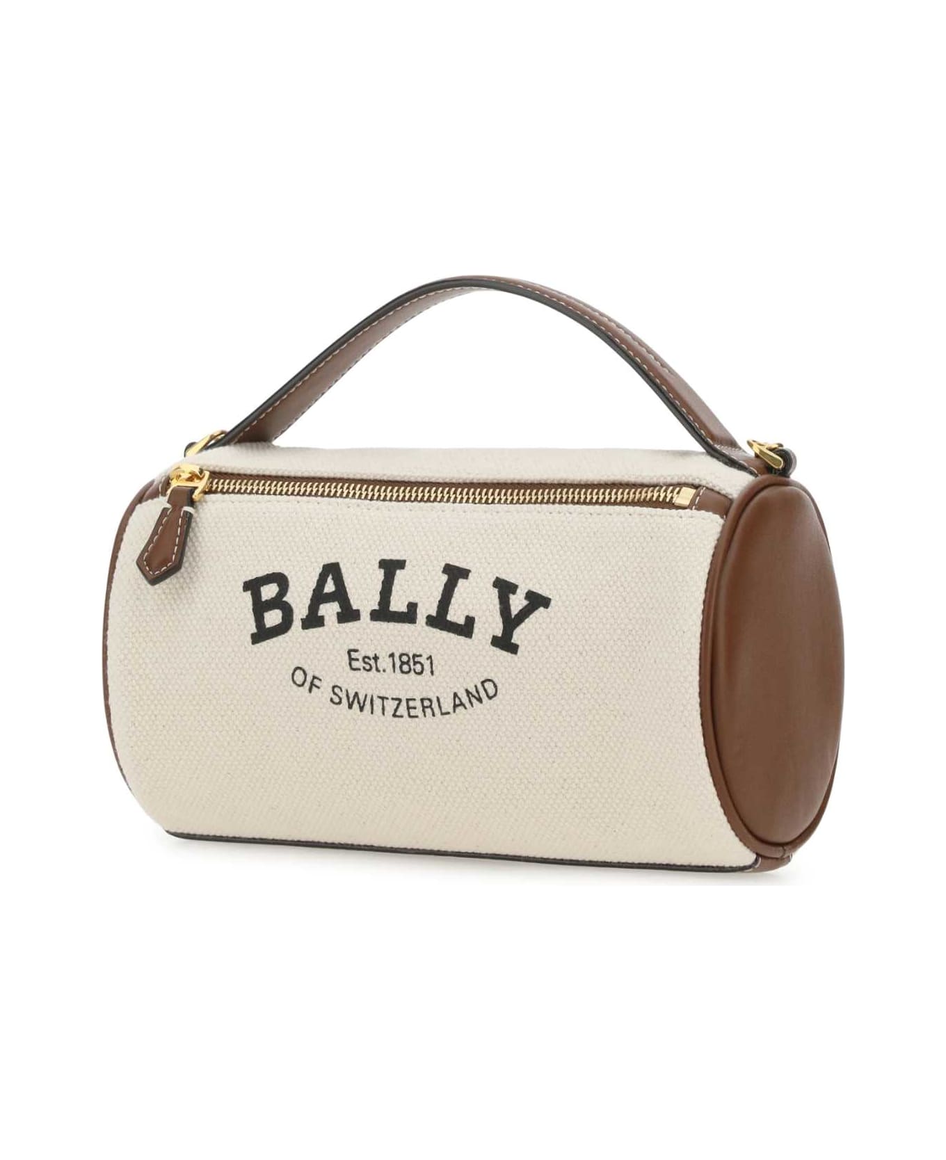 Bally Two-tone Canvas And Leather Calyn Handbag - NATURALCUEROORO クラッチバッグ